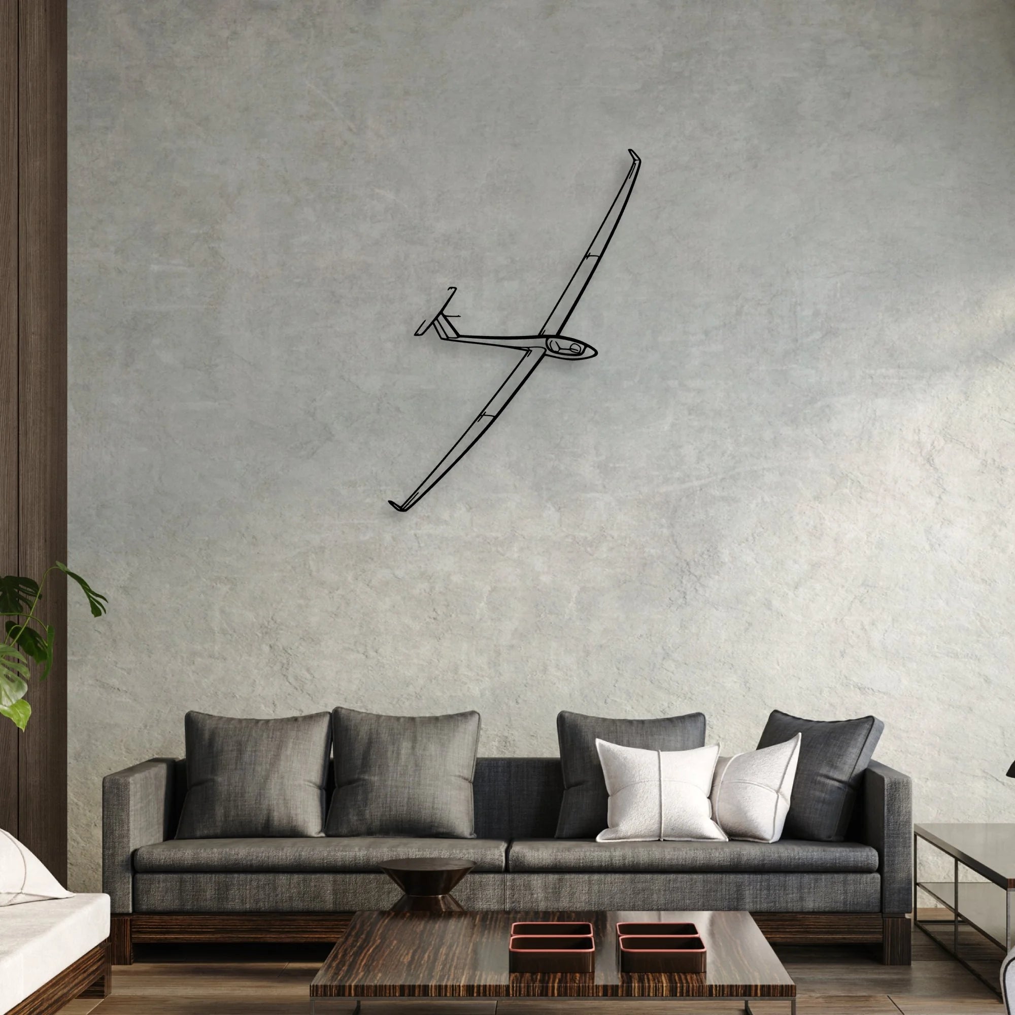 108 2 4 Classic Aircraft Silhouette Metal Wall Art - Aviation Hangar Decor