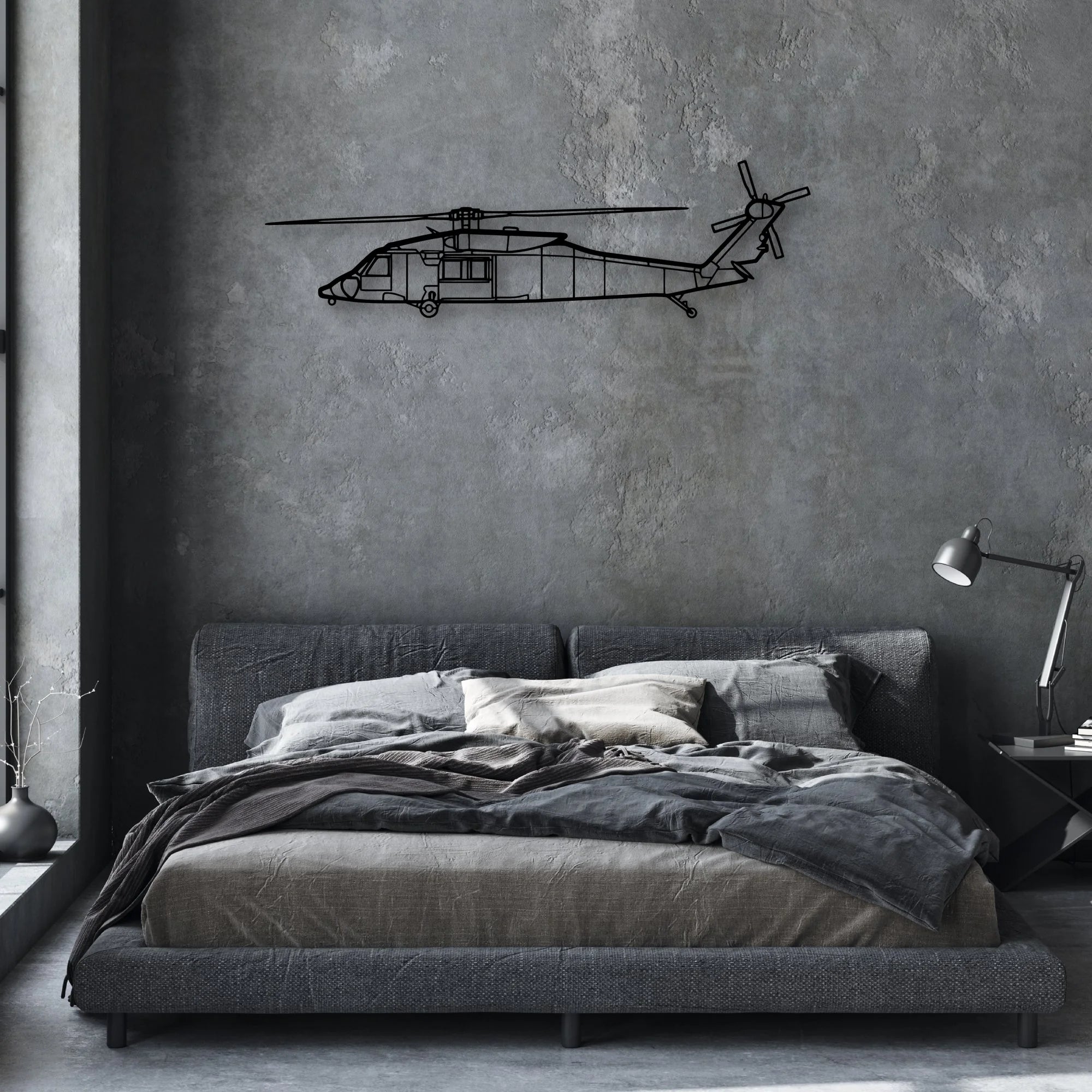 170B 2 Classic Aircraft Silhouette Metal Wall Art - Aviation Hangar Decor