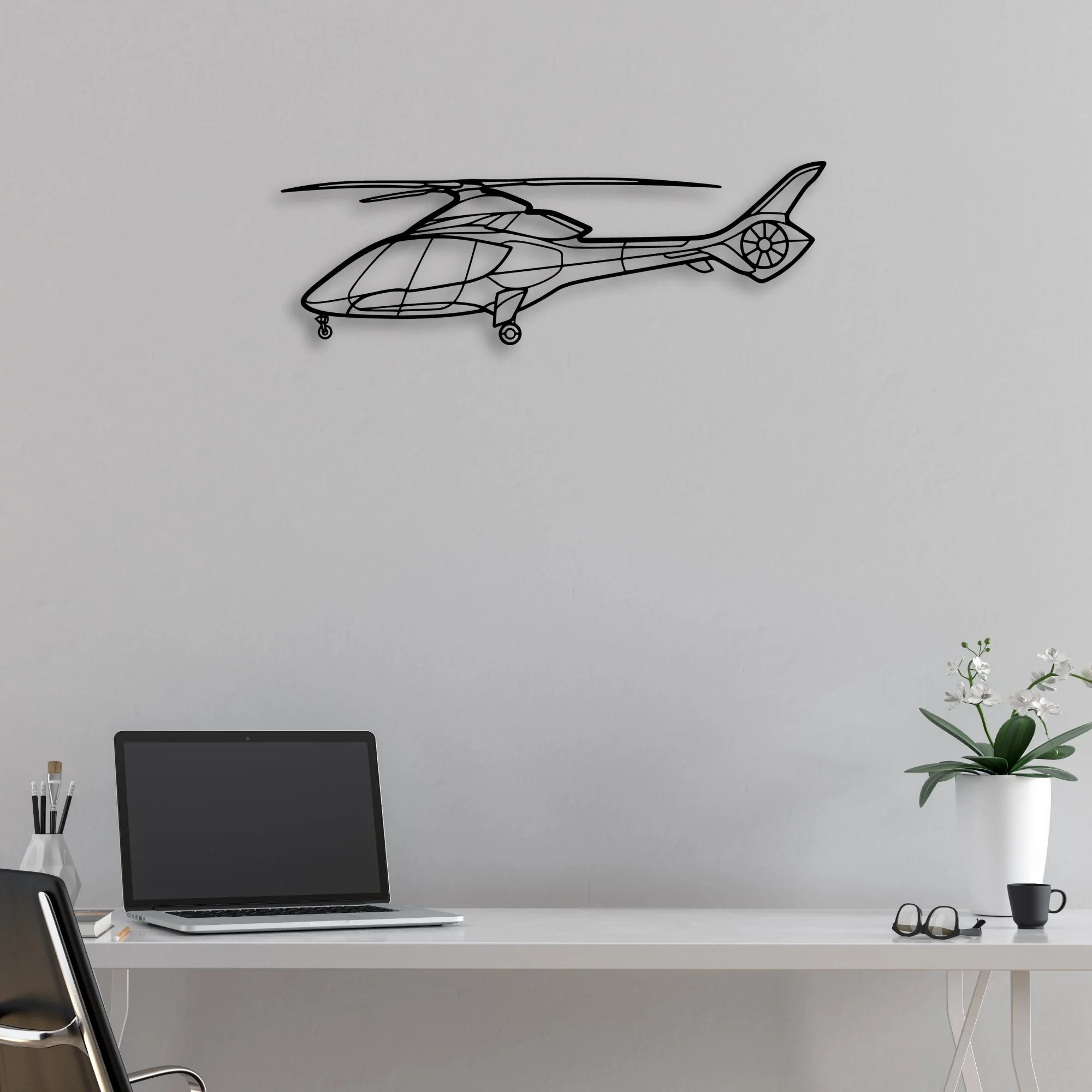 170B 4 Classic Aircraft Silhouette Metal Wall Art - Aviation Hangar Decor