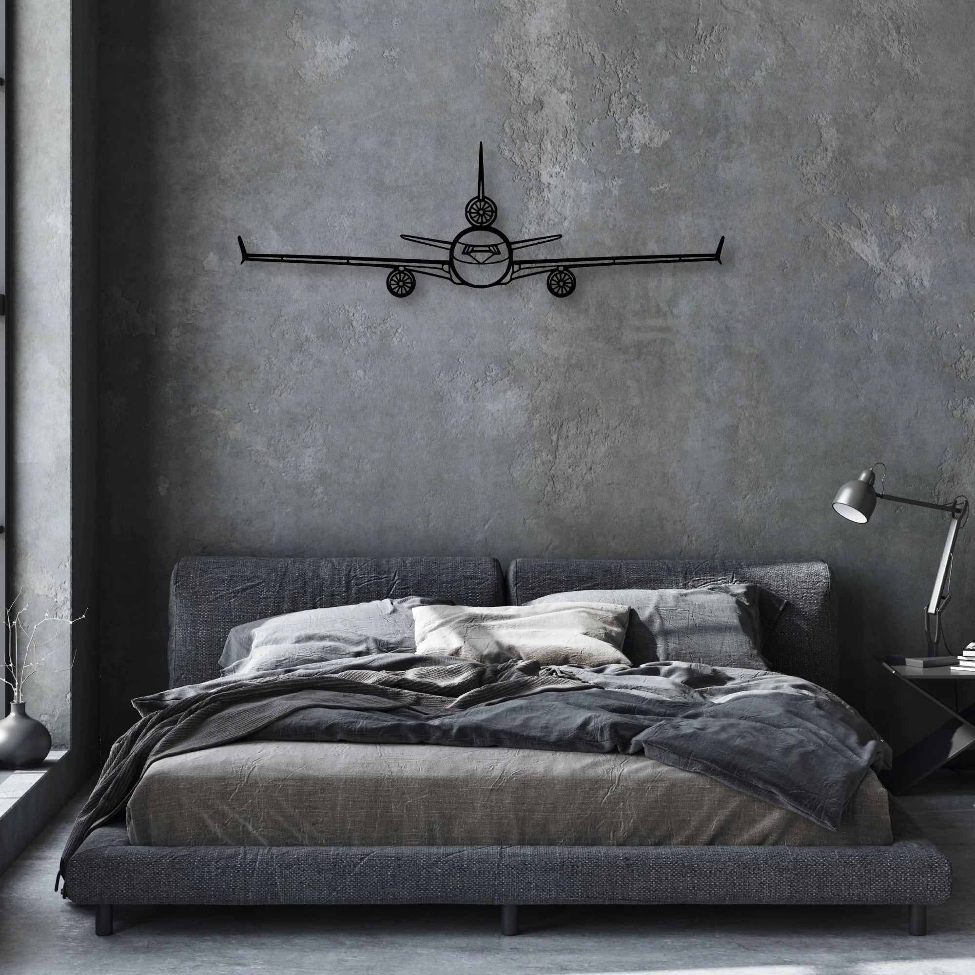 170B 6 Classic Aircraft Silhouette Metal Wall Art - Aviation Hangar Decor