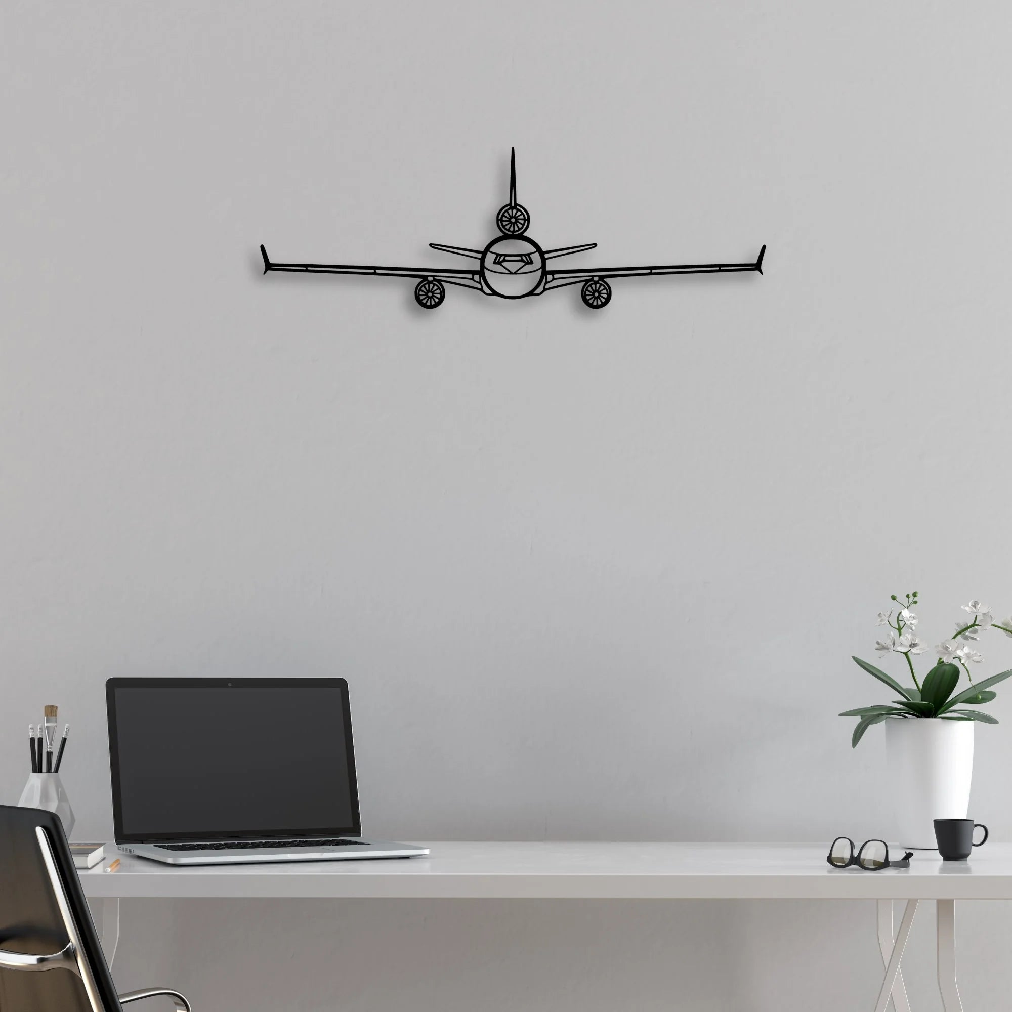 170B 6 Classic Aircraft Silhouette Metal Wall Art - Aviation Hangar Decor