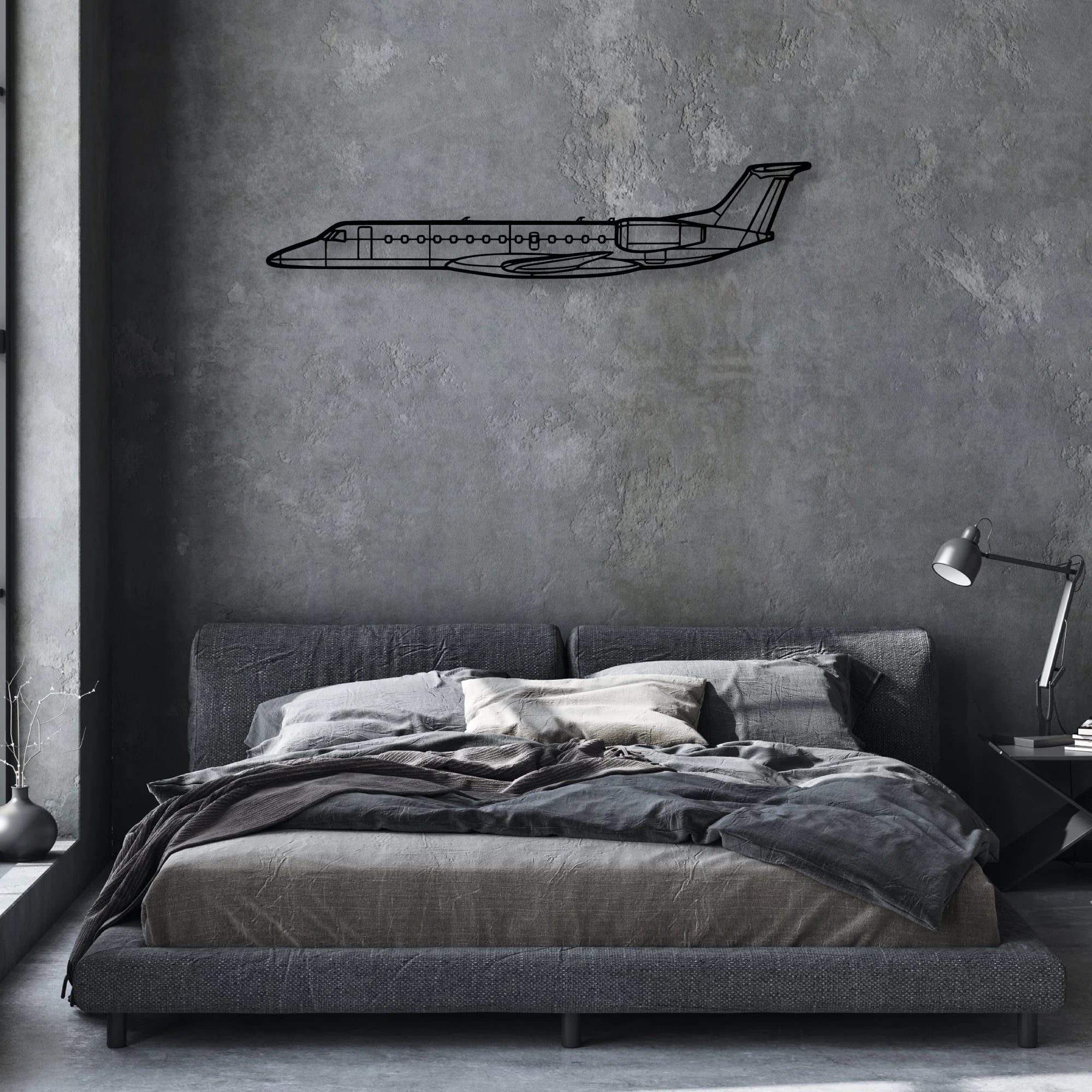 170B 8 Classic Aircraft Silhouette Metal Wall Art - Aviation Hangar Decor