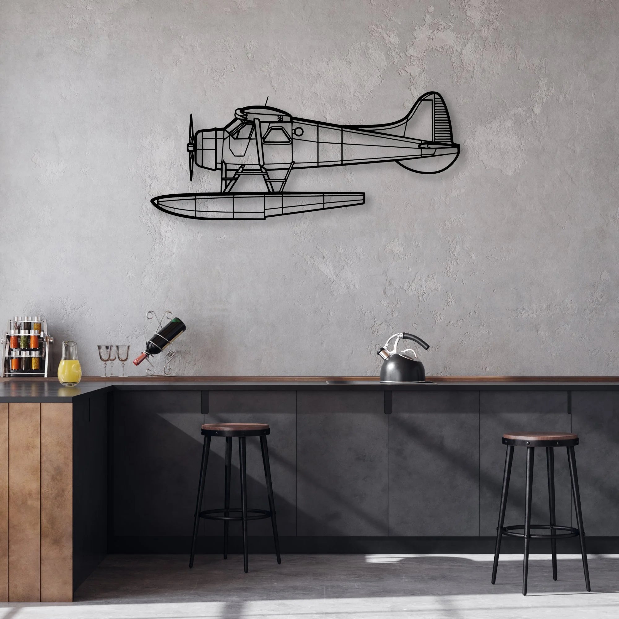 201 Standard Libelle 2 Classic Aircraft Silhouette Metal Wall Art - Aviation Hangar Decor