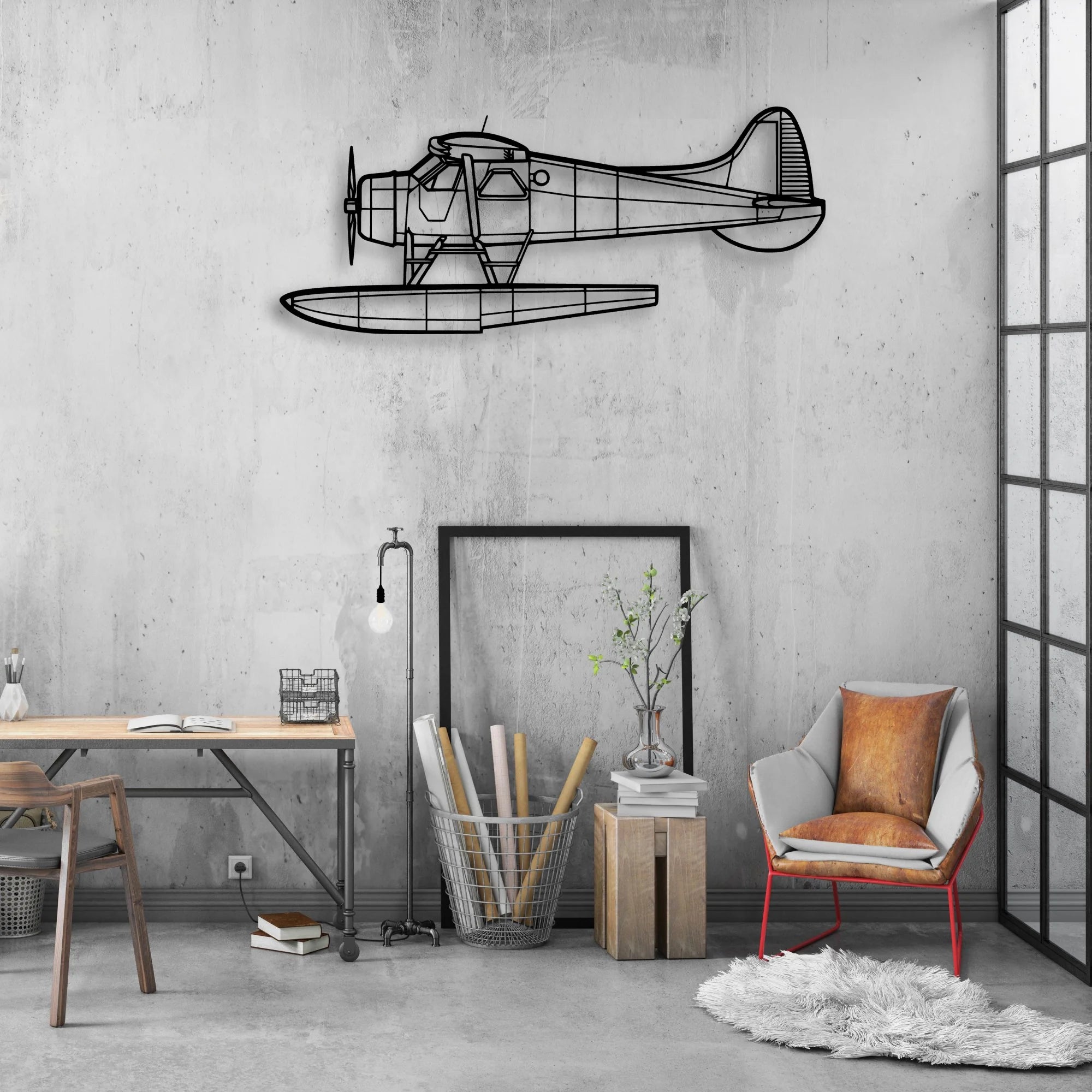 201 Standard Libelle 2 Classic Aircraft Silhouette Metal Wall Art - Aviation Hangar Decor