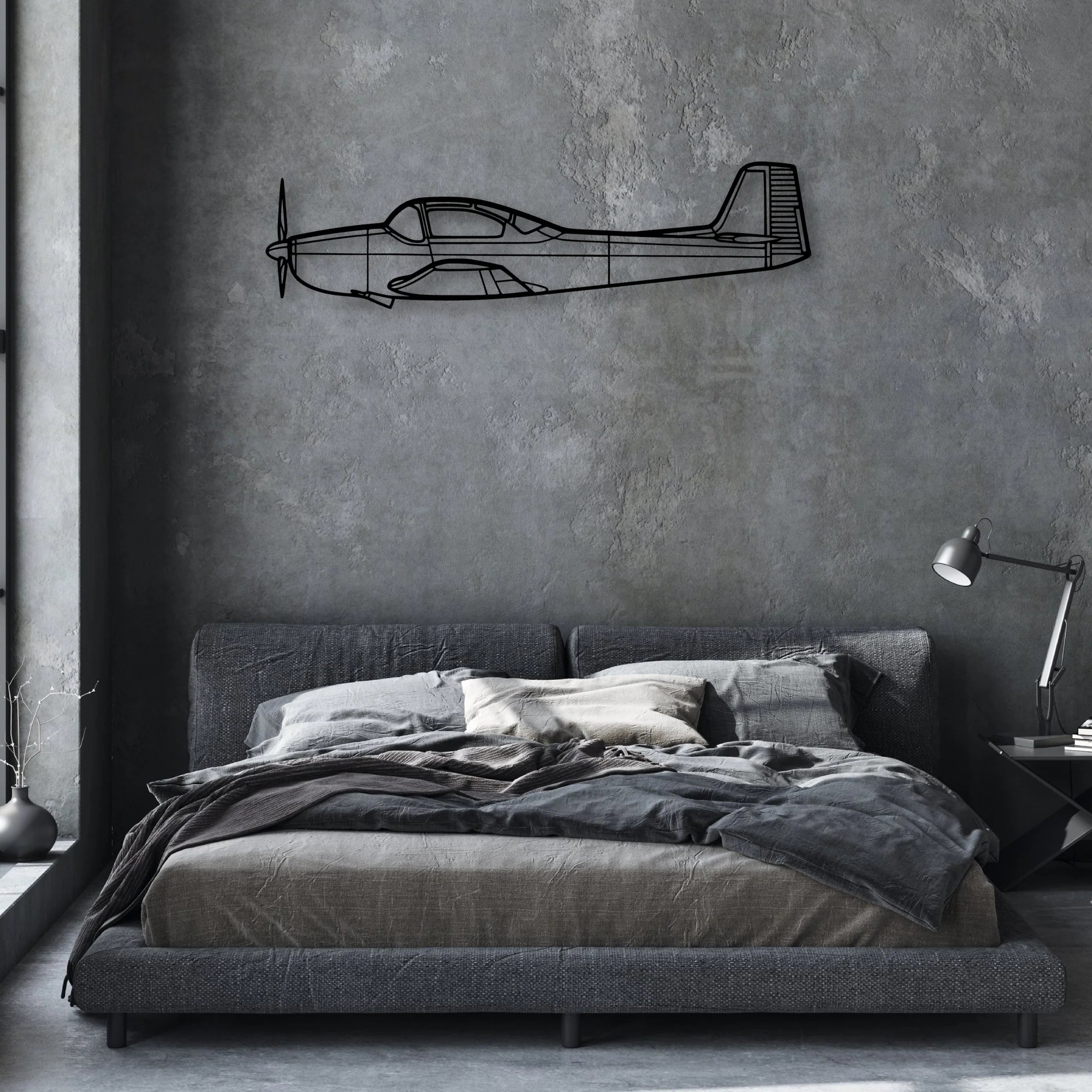 201 Standard Libelle 6 Classic Aircraft Silhouette Metal Wall Art - Aviation Hangar Decor