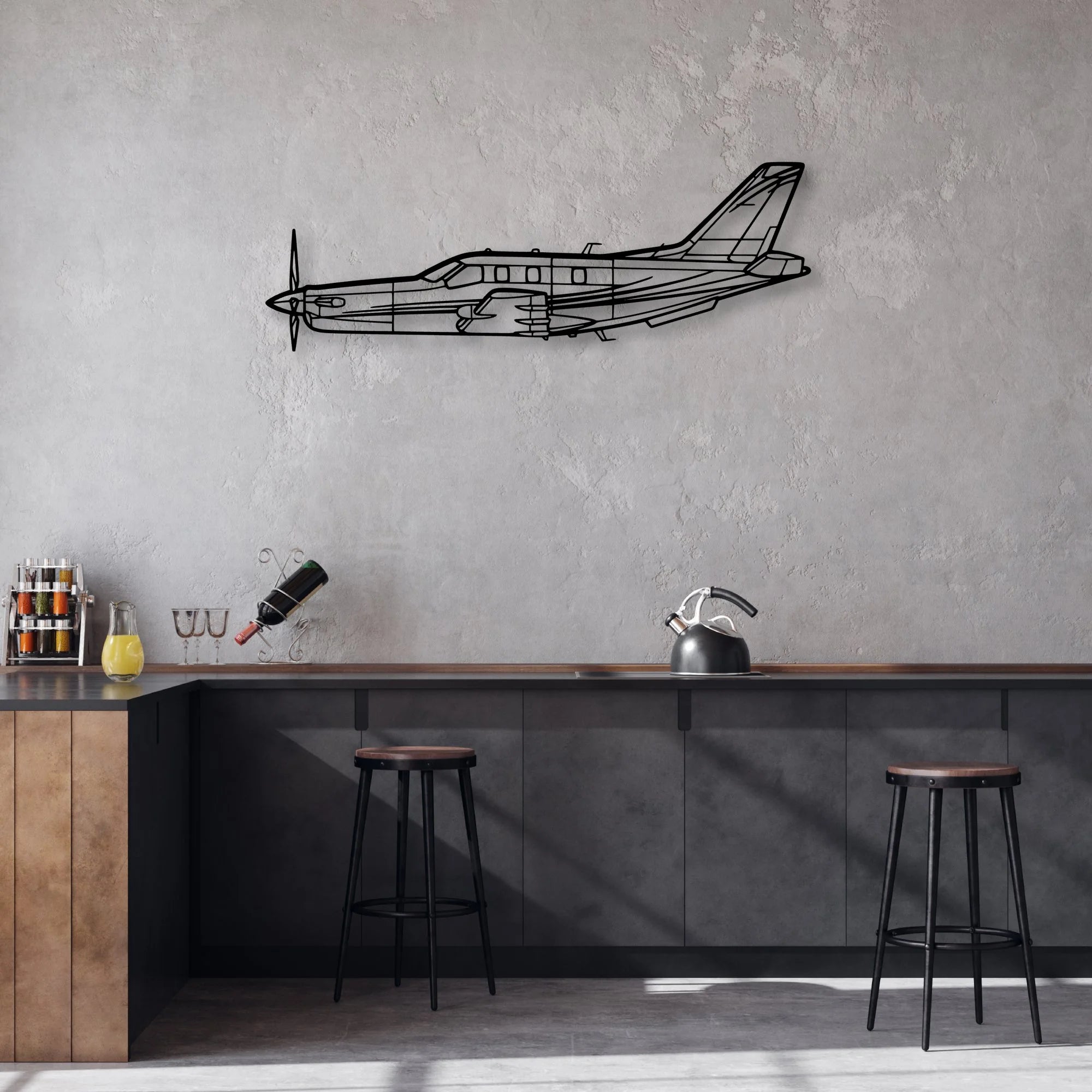 201 Standard Libelle Classic Aircraft Silhouette Metal Wall Art - Aviation Hangar Decor