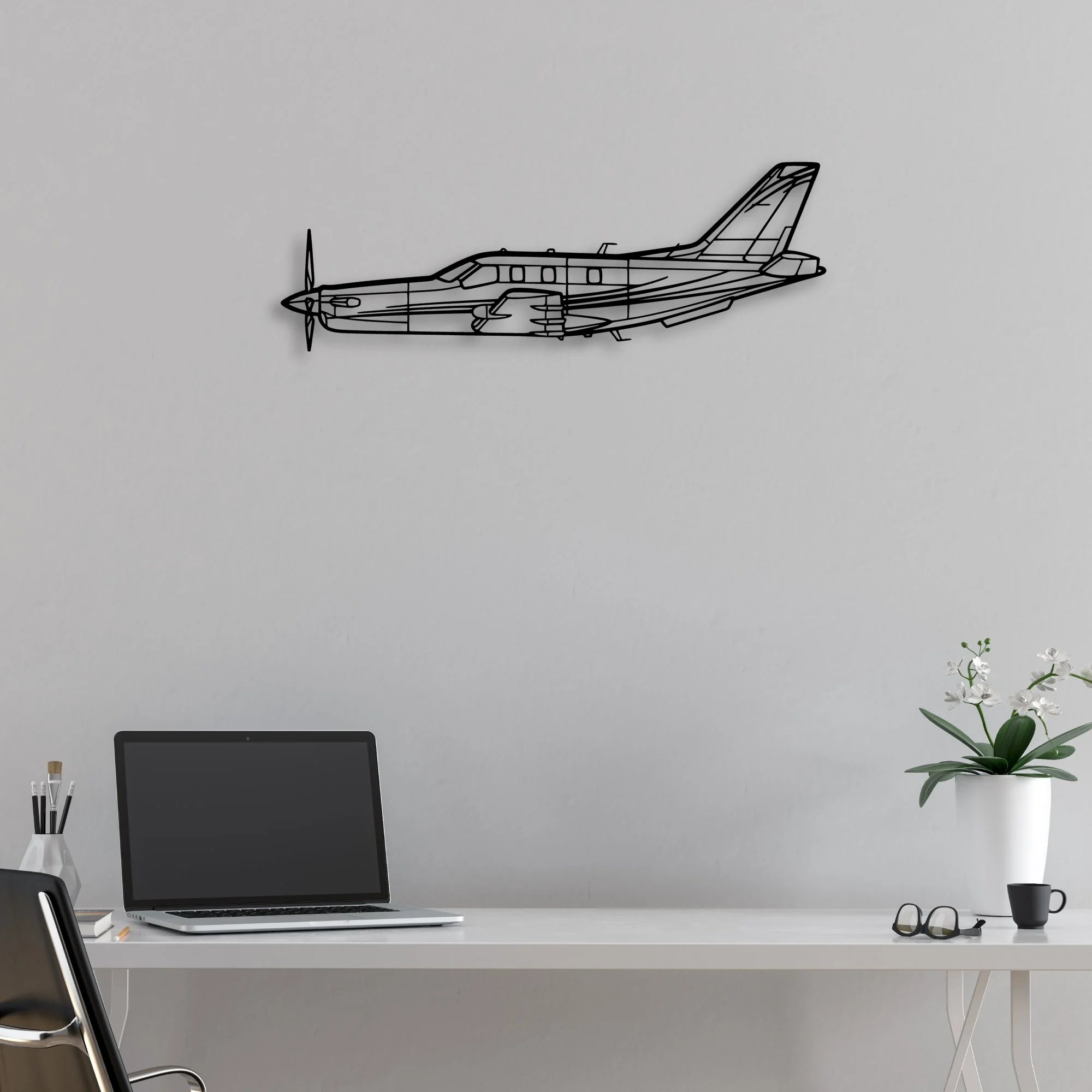 201 Standard Libelle Classic Aircraft Silhouette Metal Wall Art - Aviation Hangar Decor