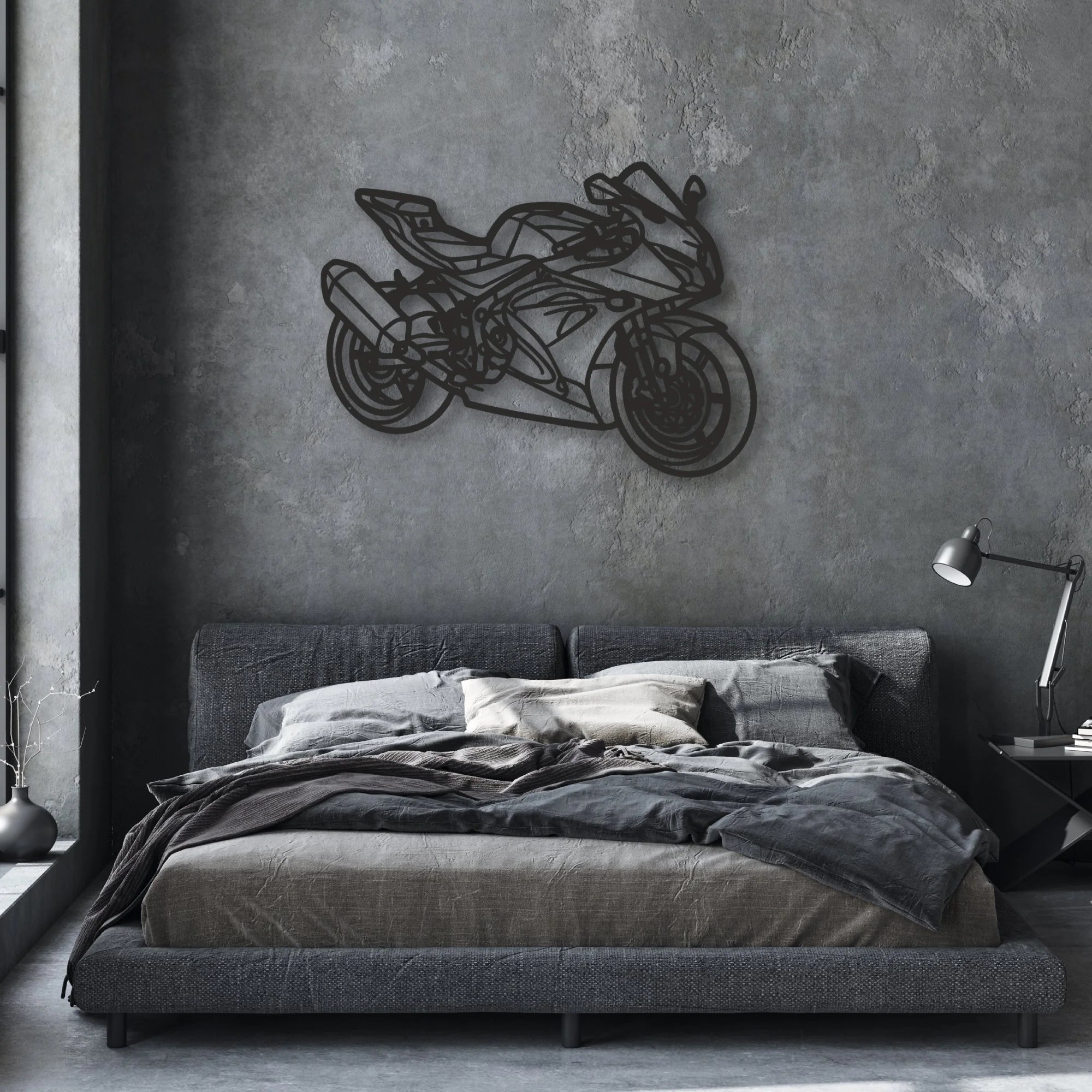 2017 Suzuki GSX R 650 Classic Motorcycle Silhouette Metal Wall Art - Moto Garage Decor