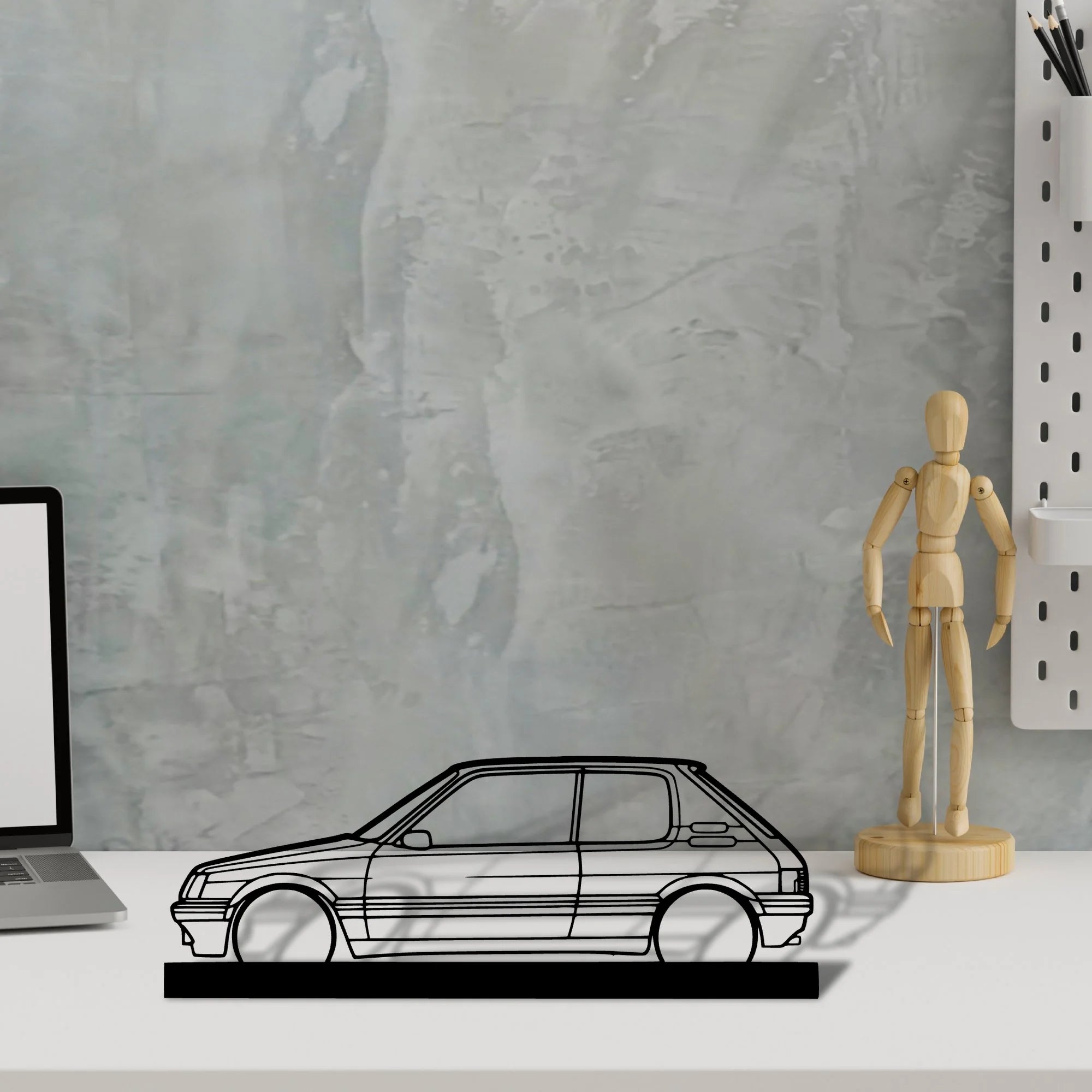 205-gti Silhouette Metal Art Stand - Aero Silhouette