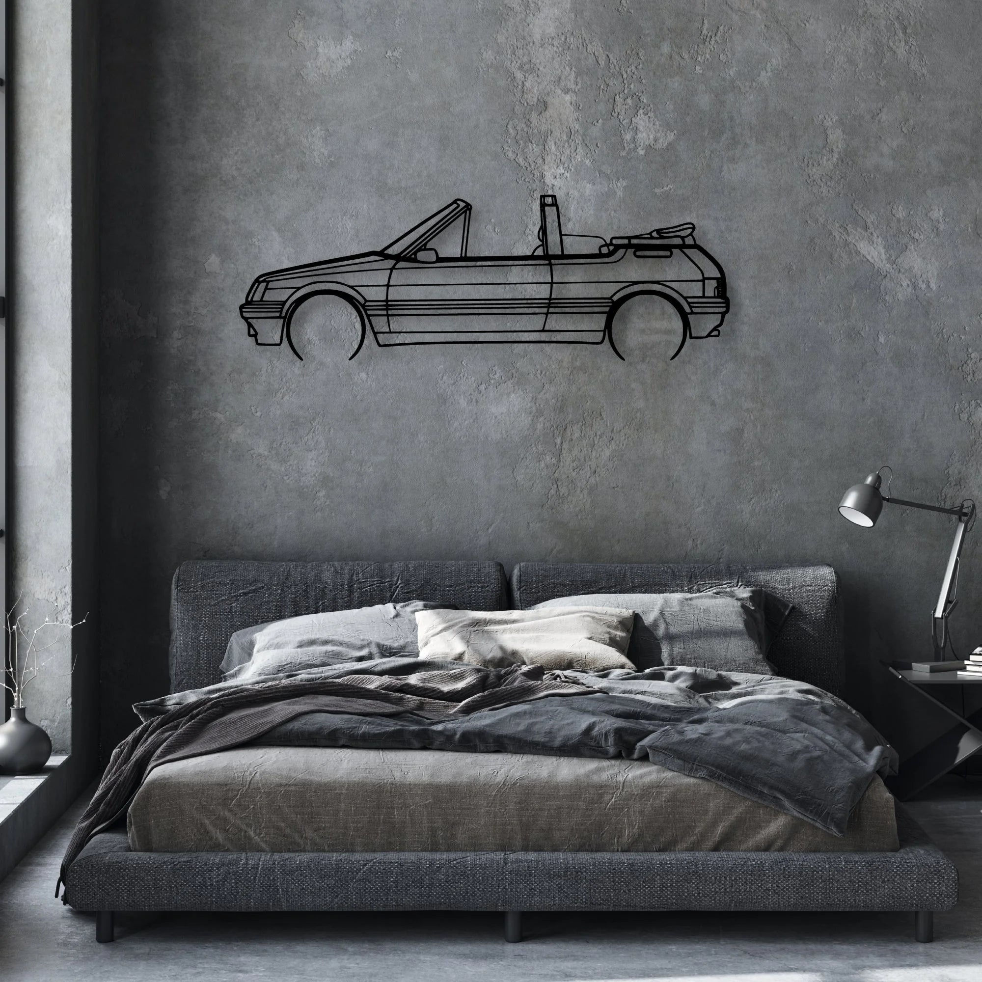 205 CTI 1988 Classic Silhouette Metal Wall Art - Automotive Garage Decor