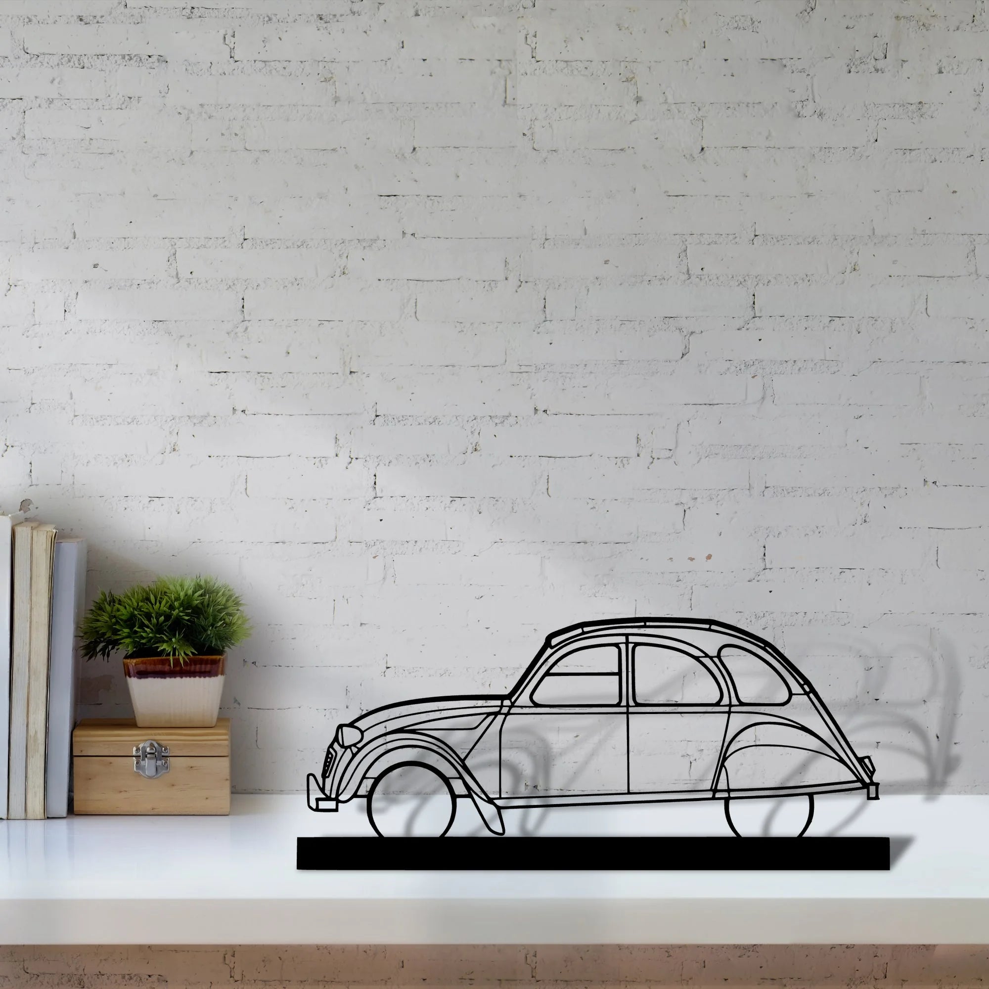 2cv Silhouette Metal Art Stand - Aero Silhouette