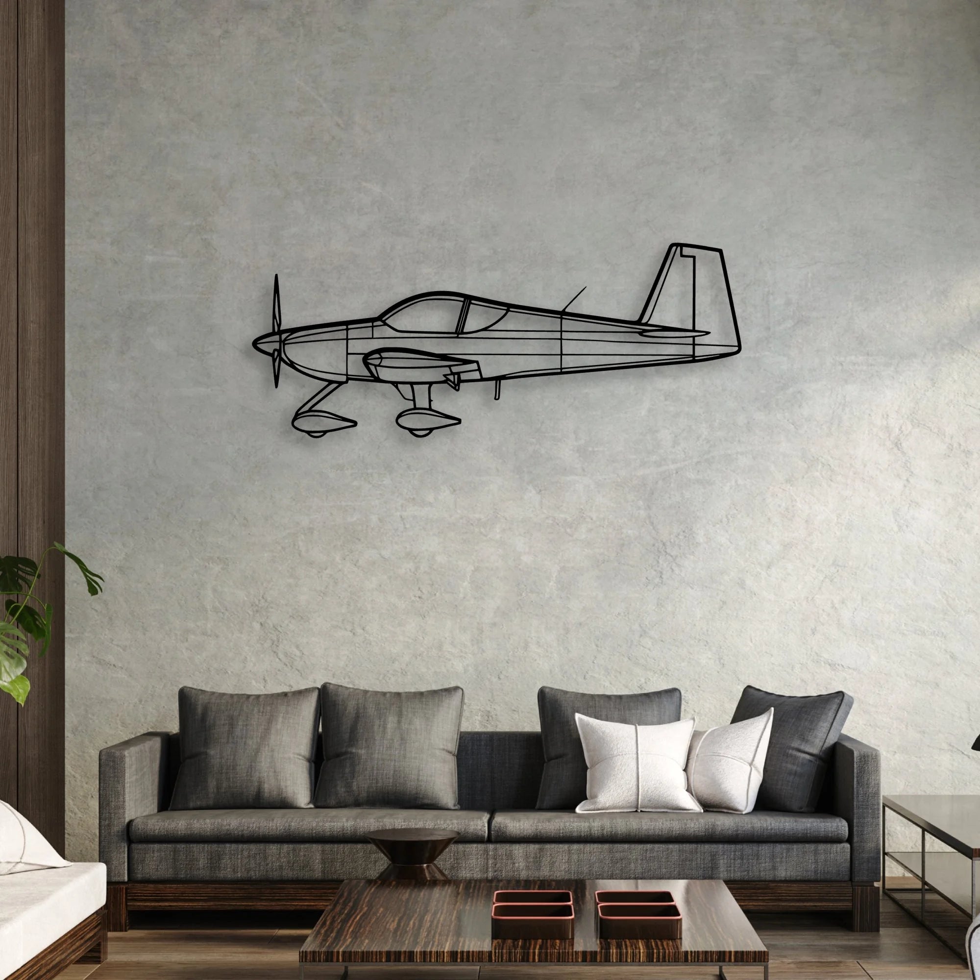 310R 2 Classic Aircraft Silhouette Metal Wall Art - Aviation Hangar Decor