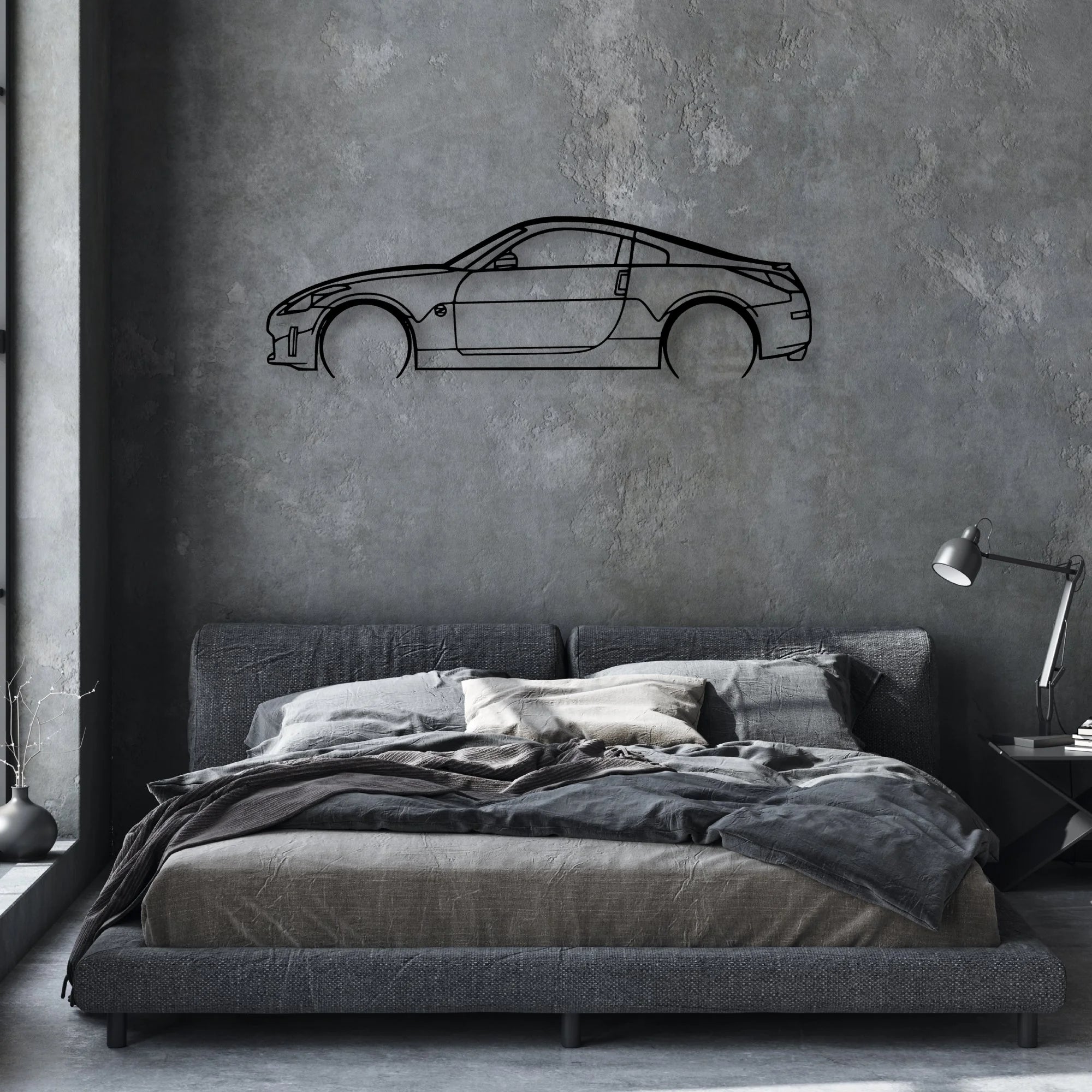 350z Classic Silhouette Metal Wall Art - Automotive Garage Decor