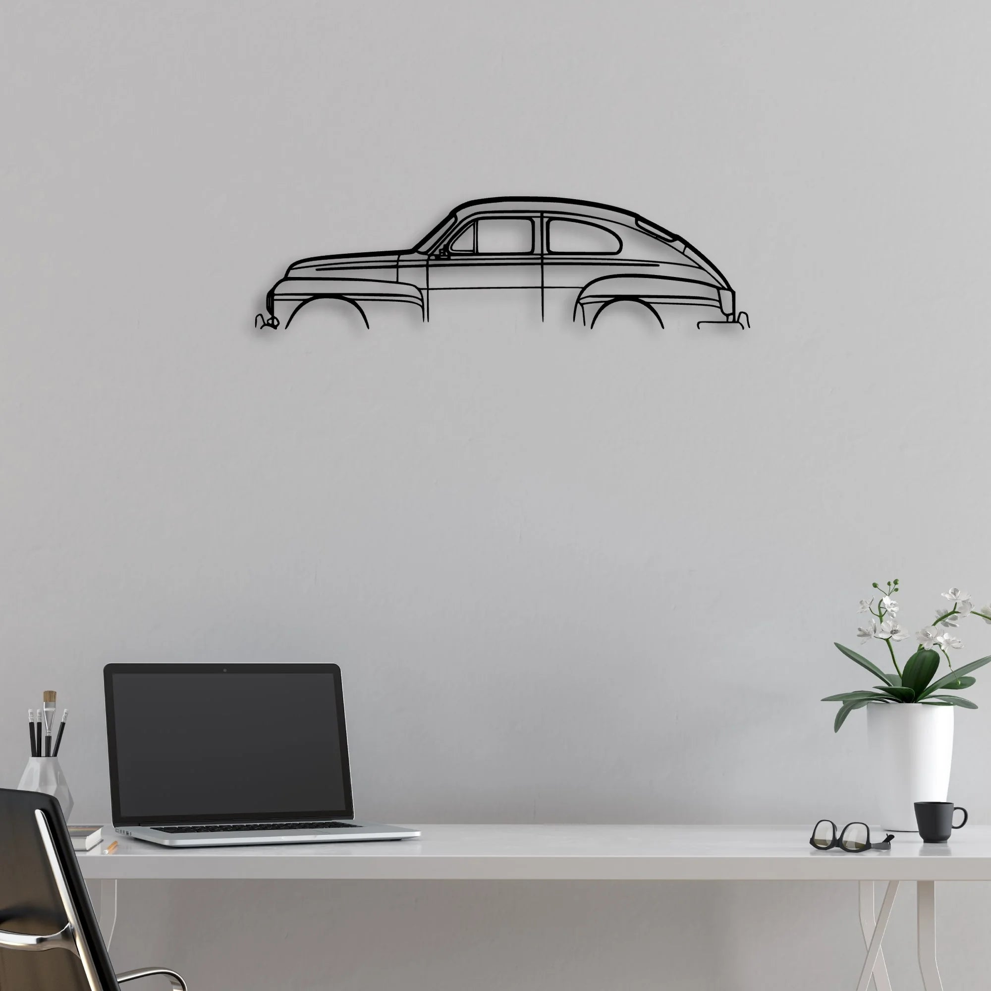 544 Classic Silhouette Metal Wall Art - Automotive Garage Decor