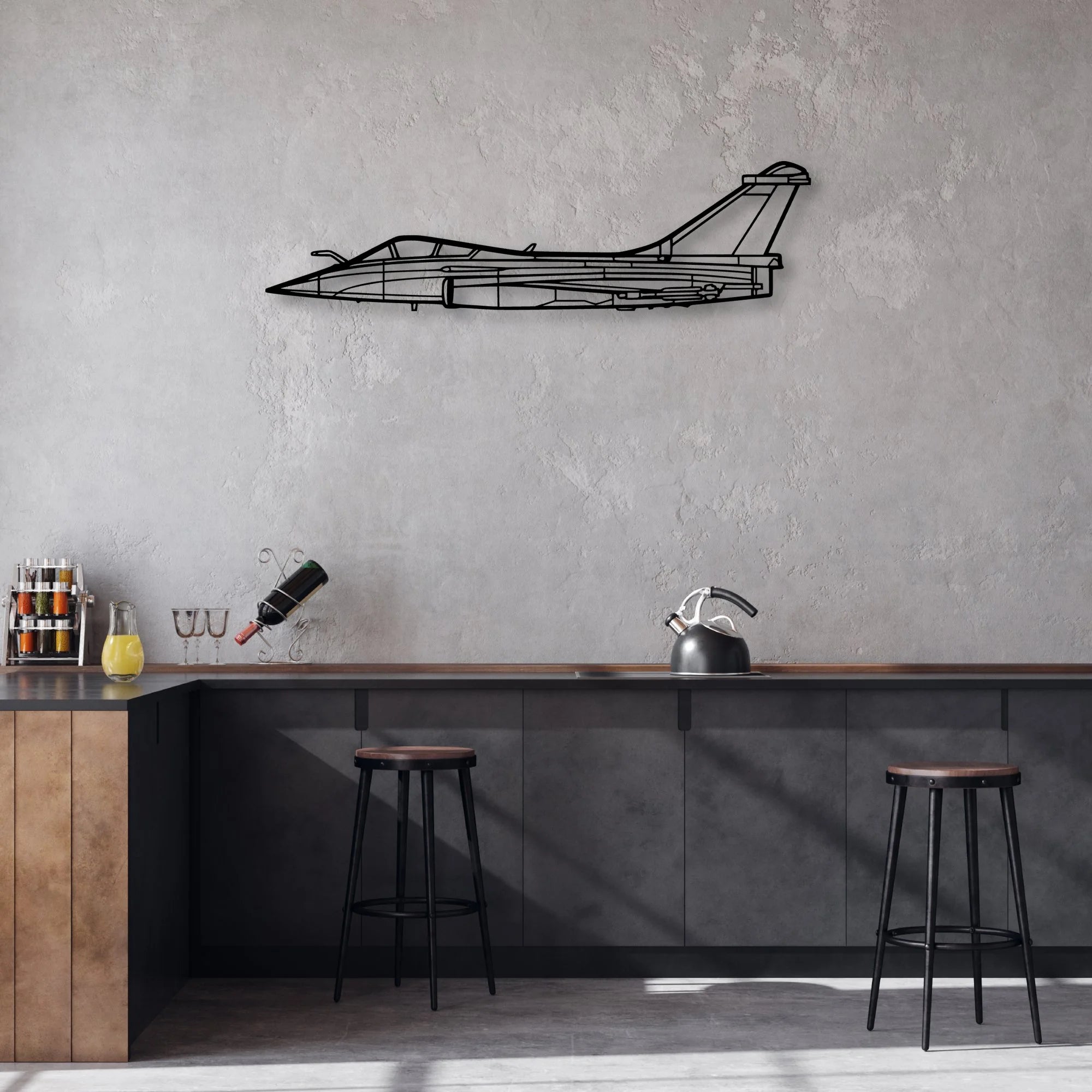 737 2 Classic Aircraft Silhouette Metal Wall Art - Aviation Hangar Decor