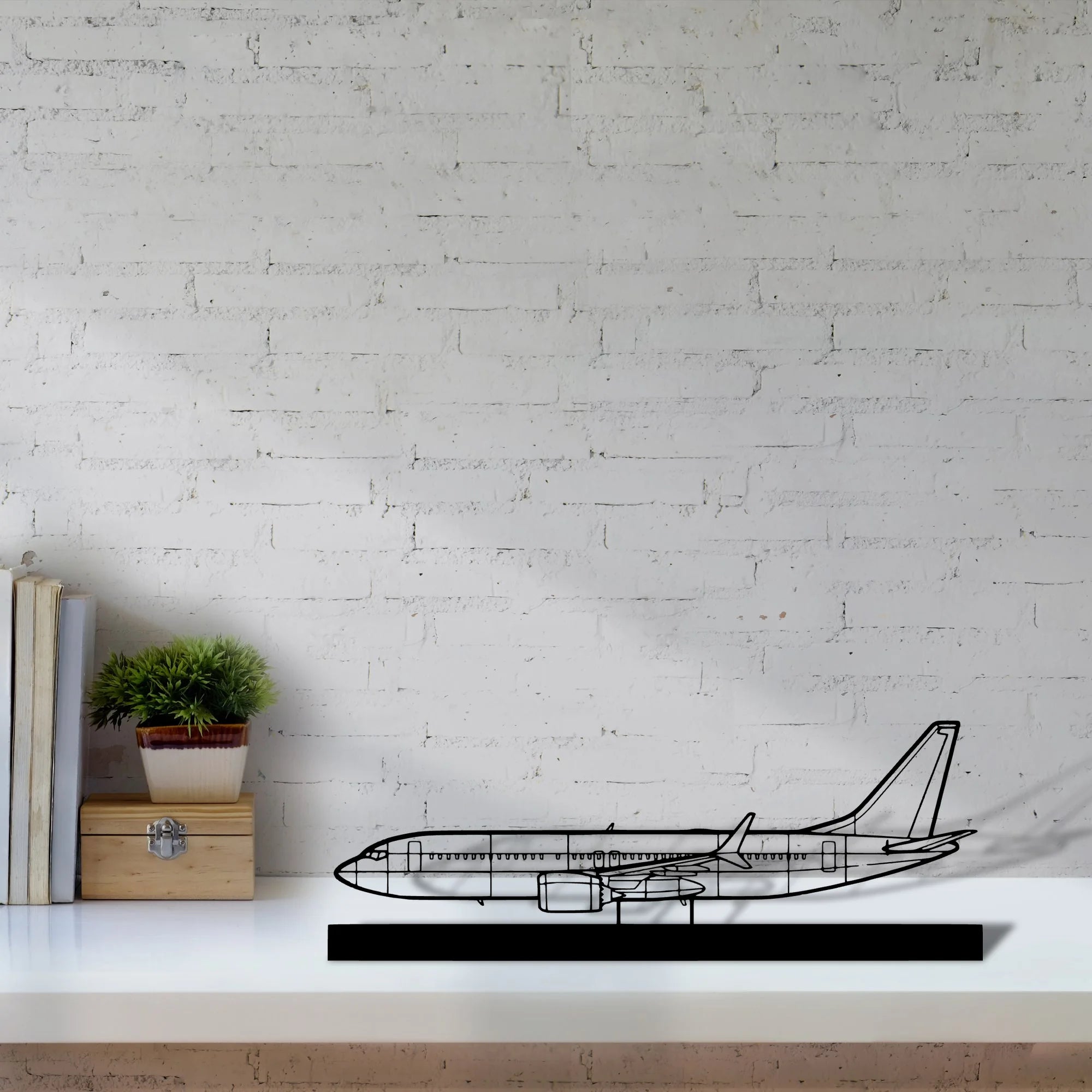 737-2 Silhouette Metal Art Stand - Aero Silhouette