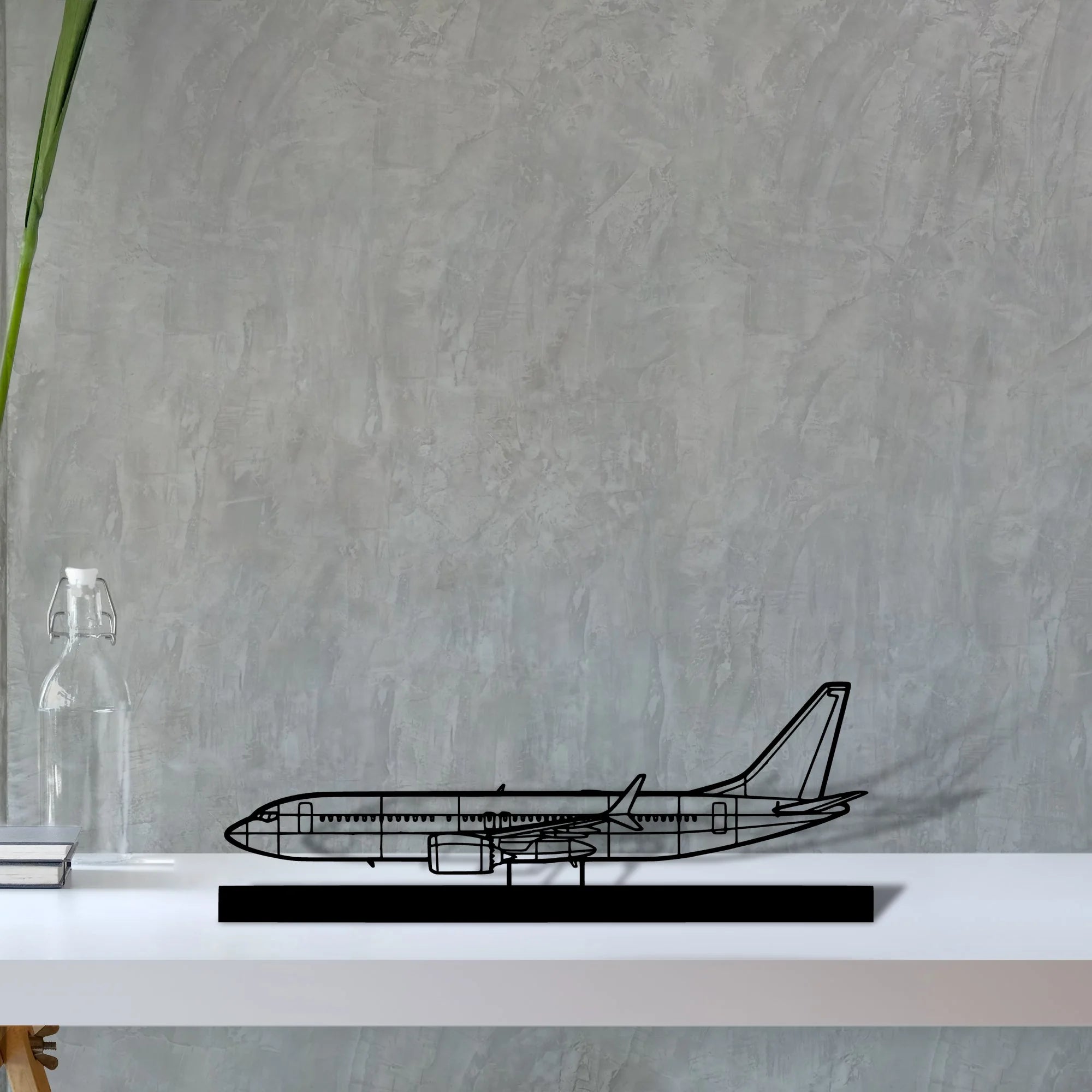 737 Silhouette Metal Art Stand - Aero Silhouette