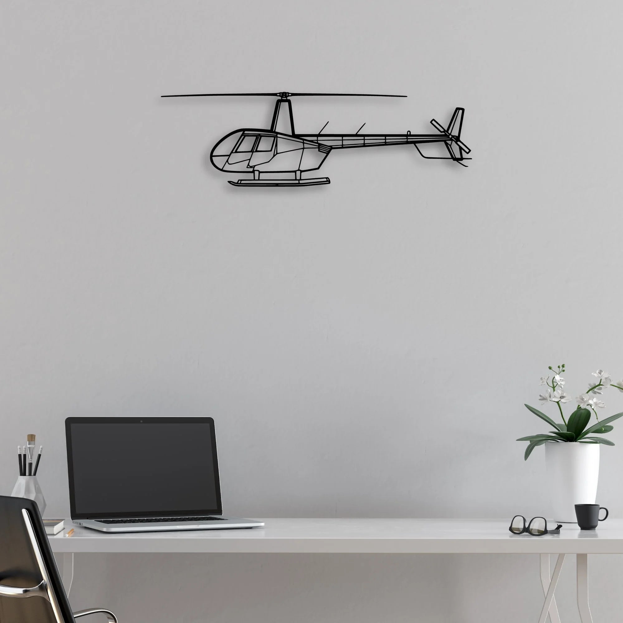 747 200B Classic Aircraft Silhouette Metal Wall Art - Aviation Hangar Decor