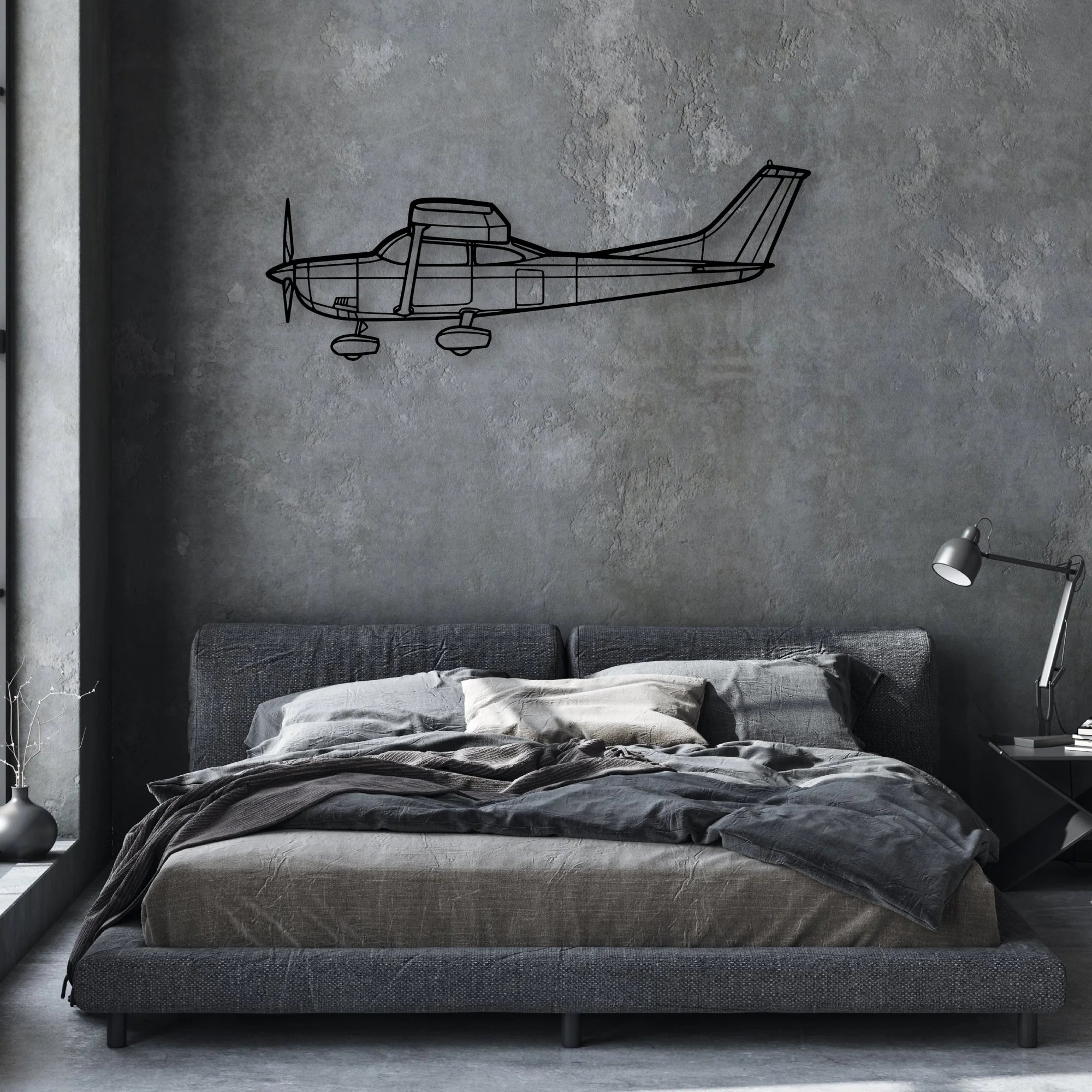 747 800 Classic Aircraft Silhouette Metal Wall Art - Aviation Hangar Decor