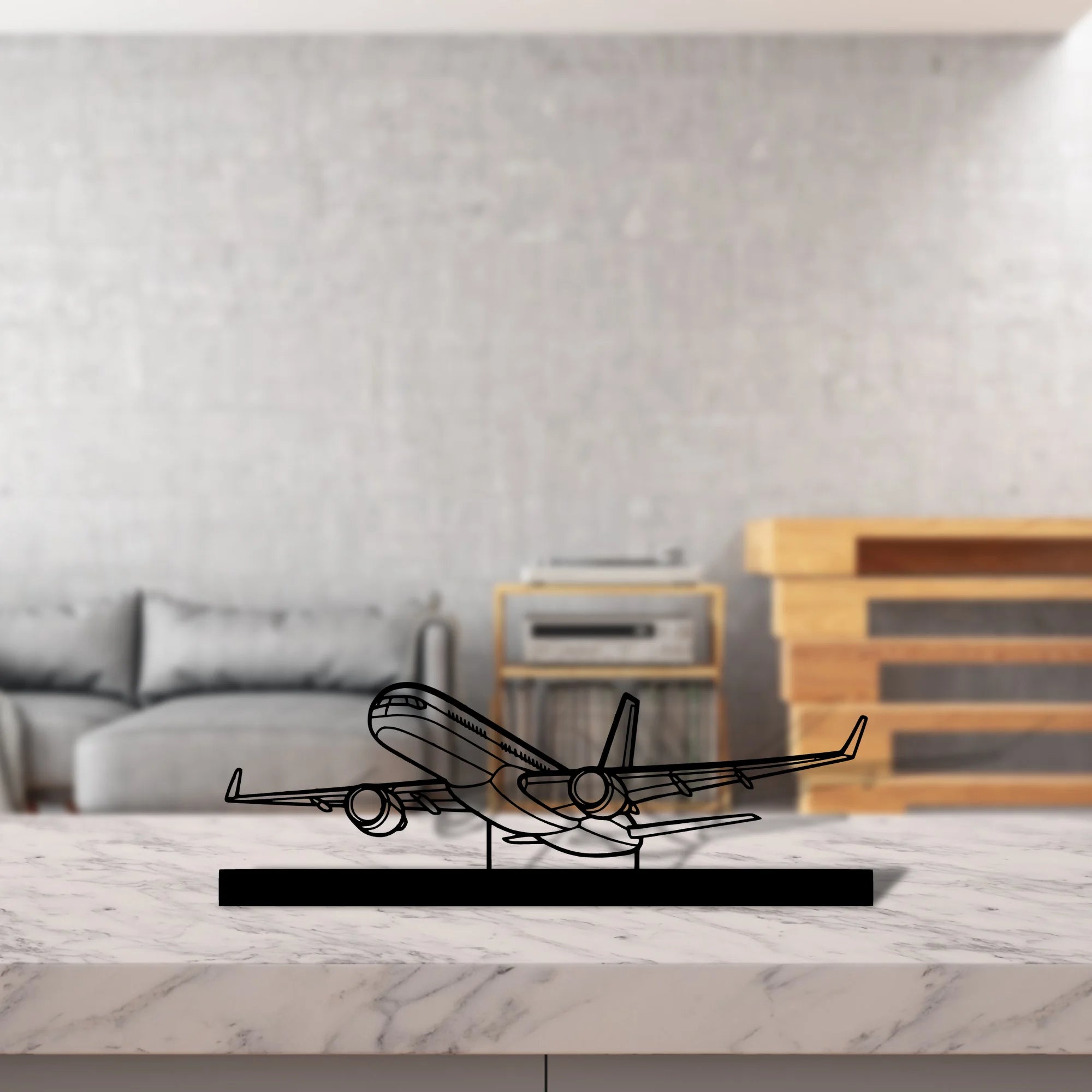 757-200-2 Silhouette Metal Art Stand - Aero Silhouette