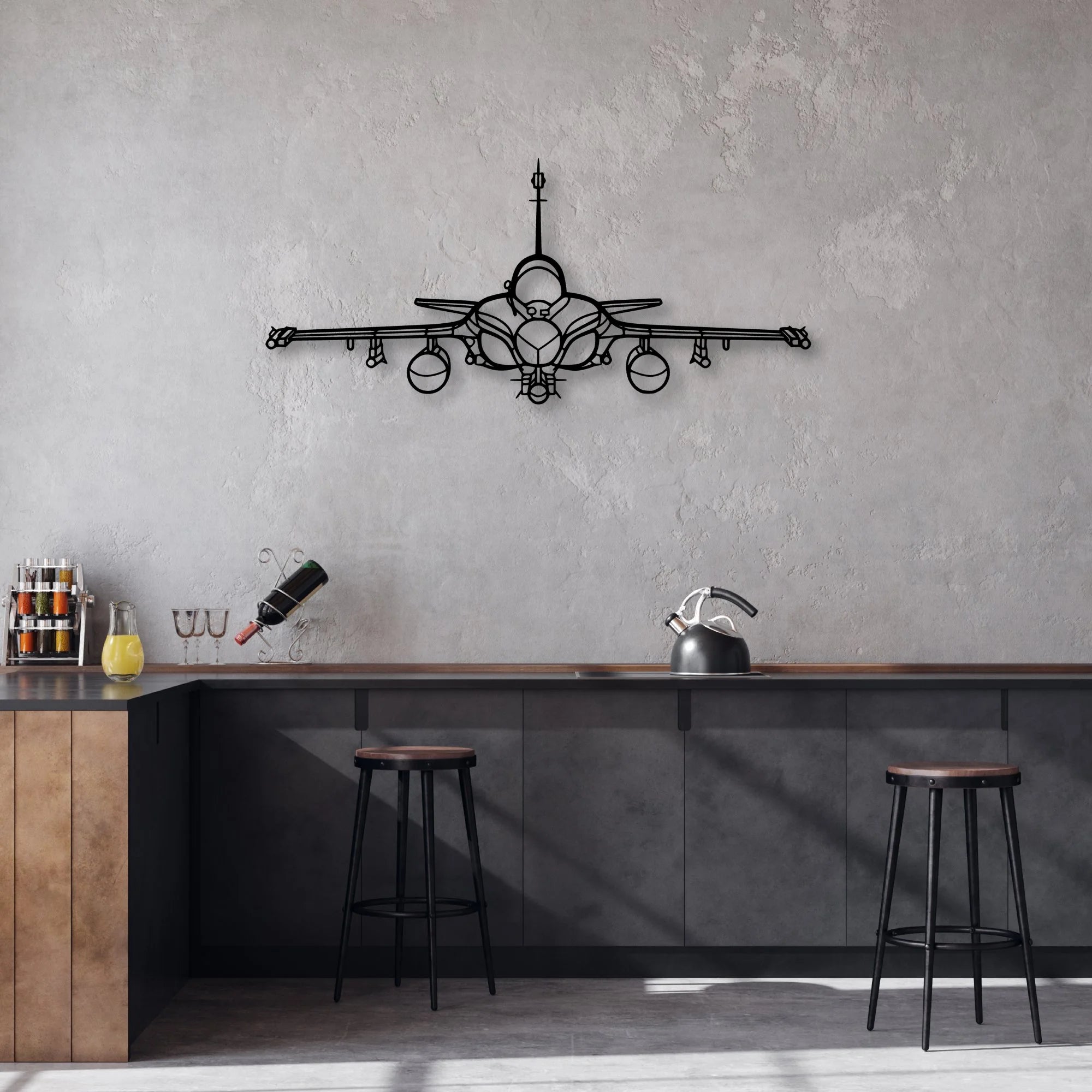 757 200 3 Classic Aircraft Silhouette Metal Wall Art - Aviation Hangar Decor