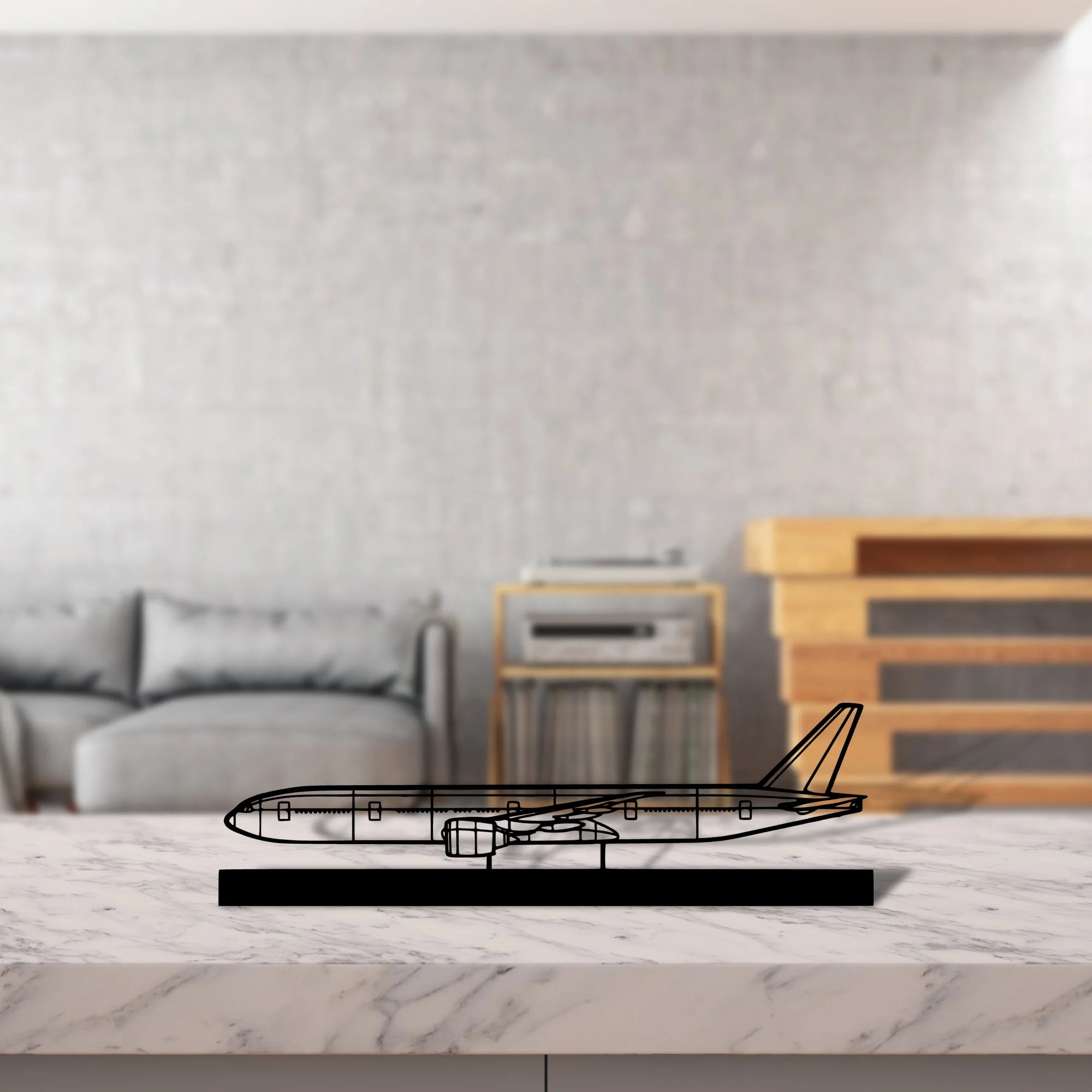 777-300er Silhouette Metal Art Stand - Aero Silhouette