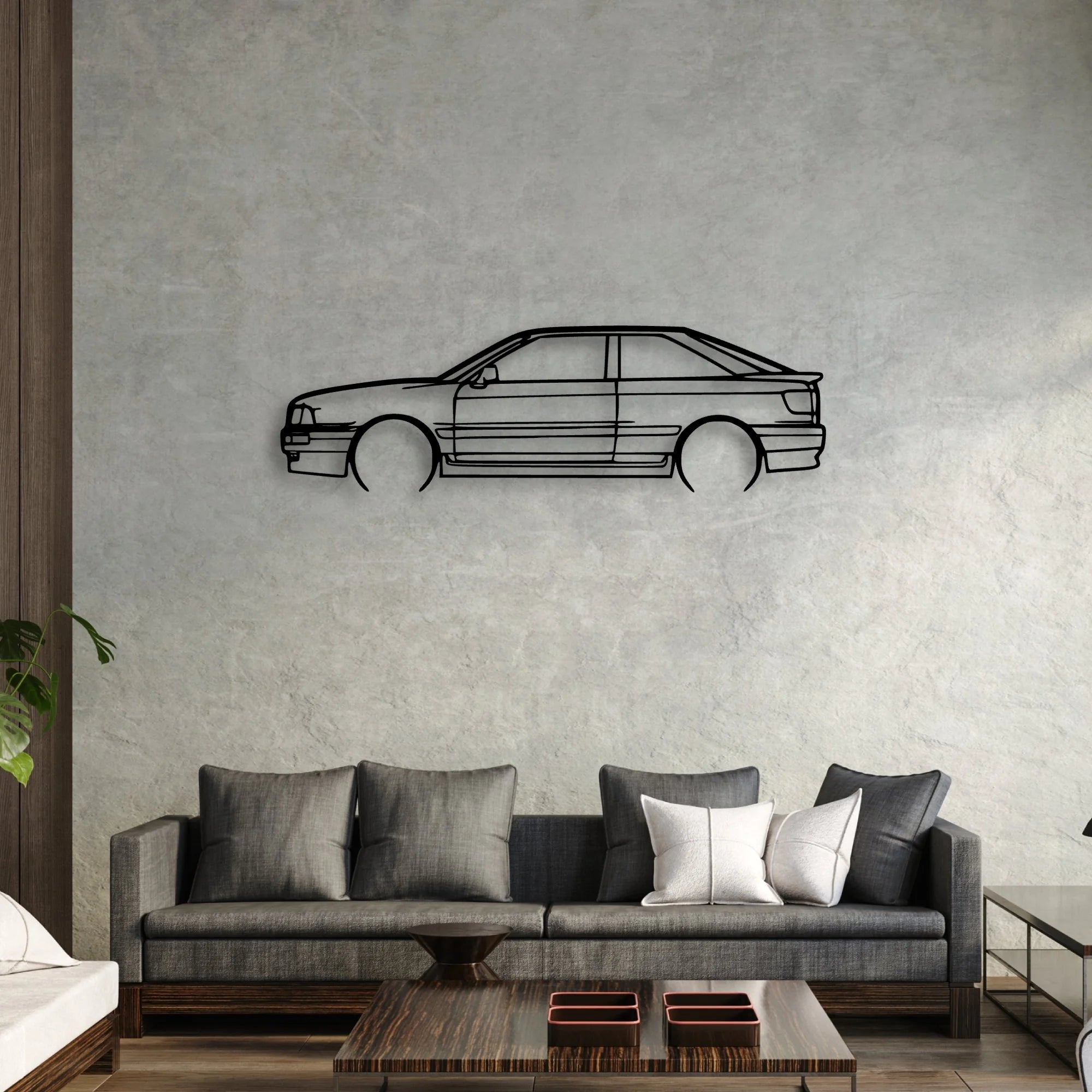 80 S2 1992 Classic Silhouette Metal Wall Art - Automotive Garage Decor