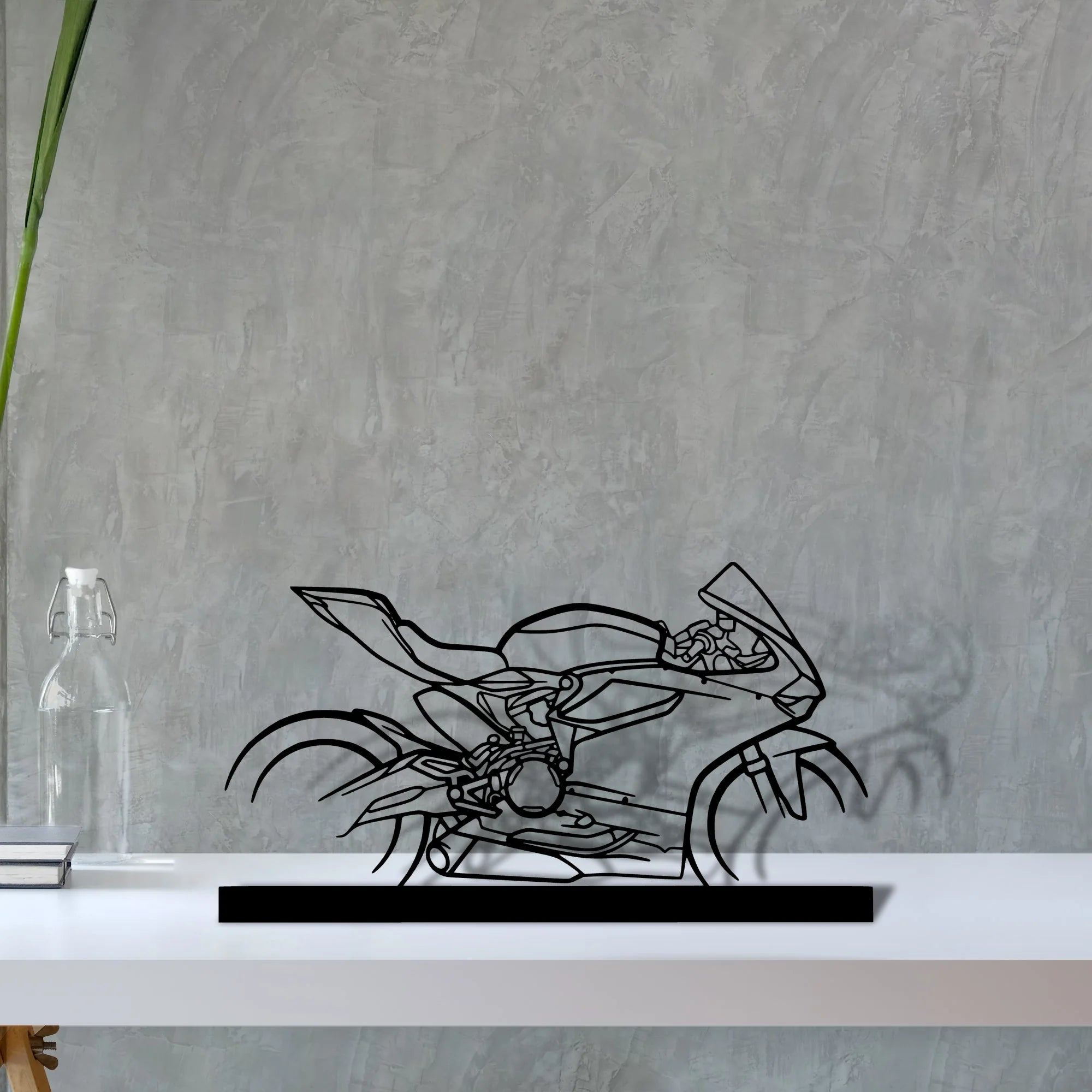 959-panigale-corse Silhouette Metal Art Stand - Aero Silhouette