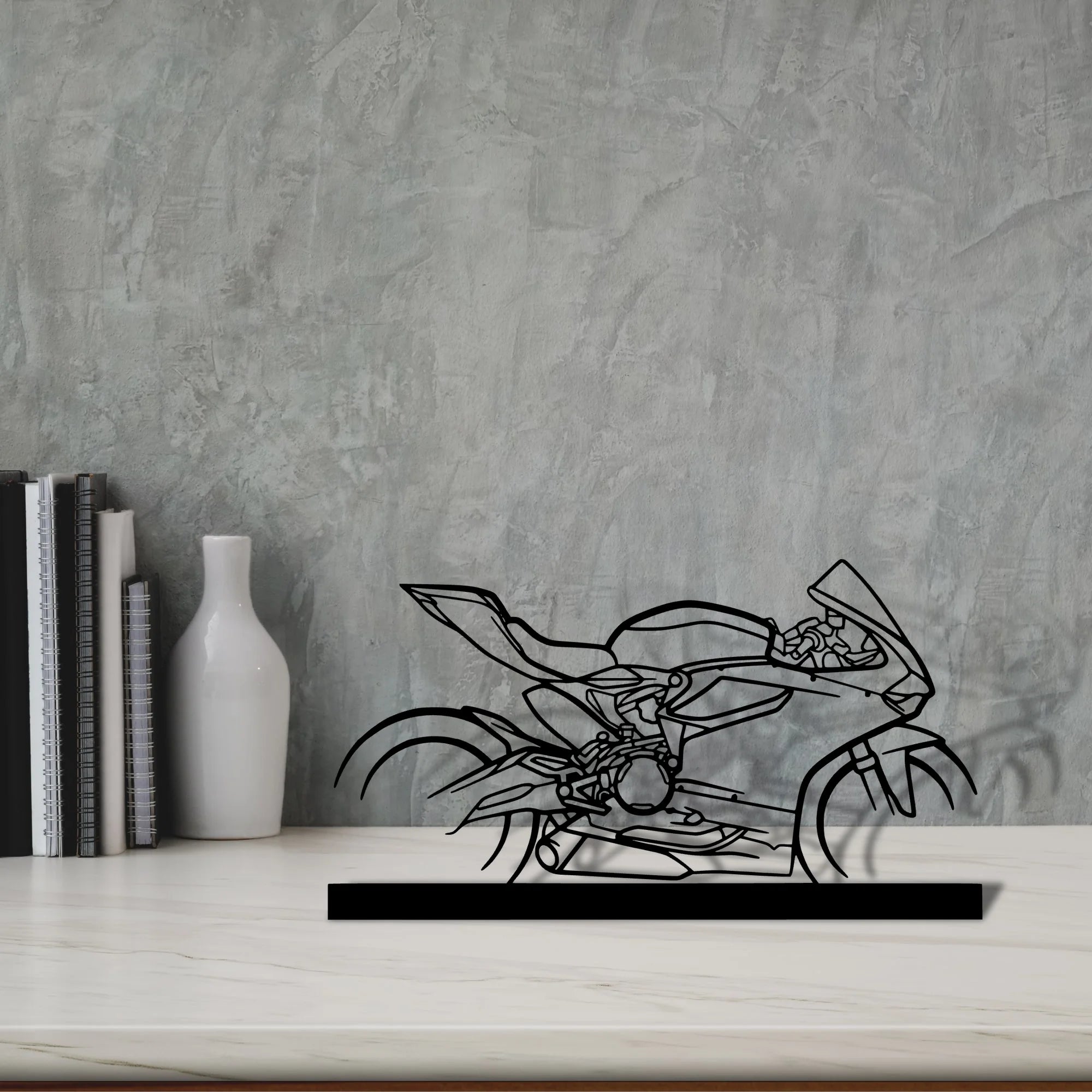 959-panigale-corse Silhouette Metal Art Stand - Aero Silhouette