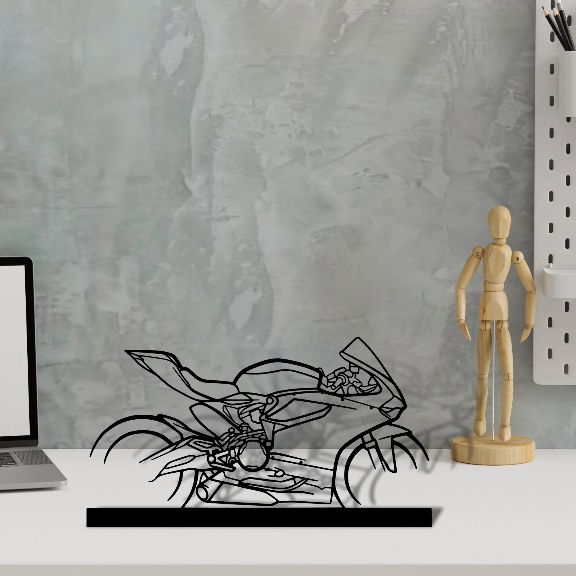 959-panigale-corse Silhouette Metal Art Stand - Aero Silhouette