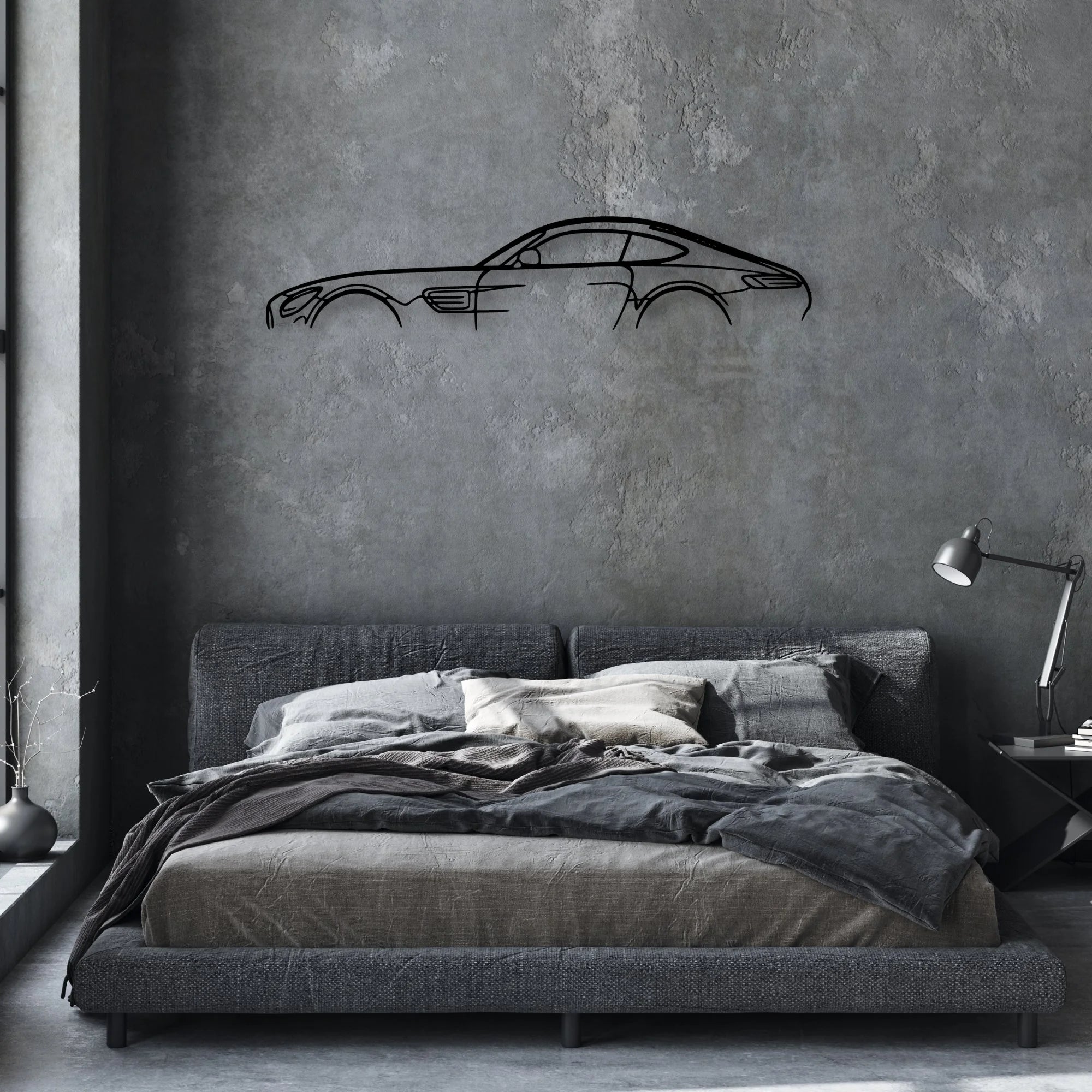 AMG GT 2018 Classic Silhouette Metal Wall Art - Automotive Garage Decor