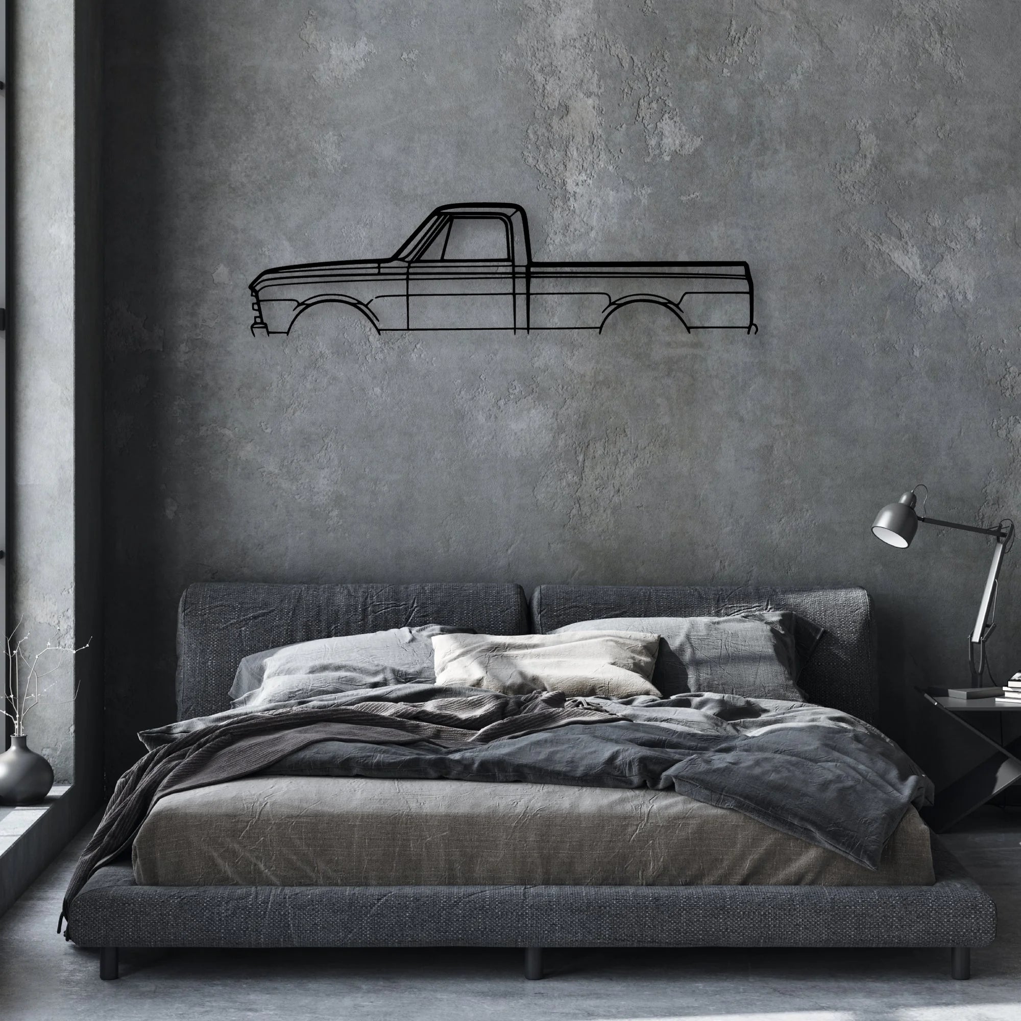 C10 1968 Classic Silhouette Metal Wall Art - Automotive Garage Decor