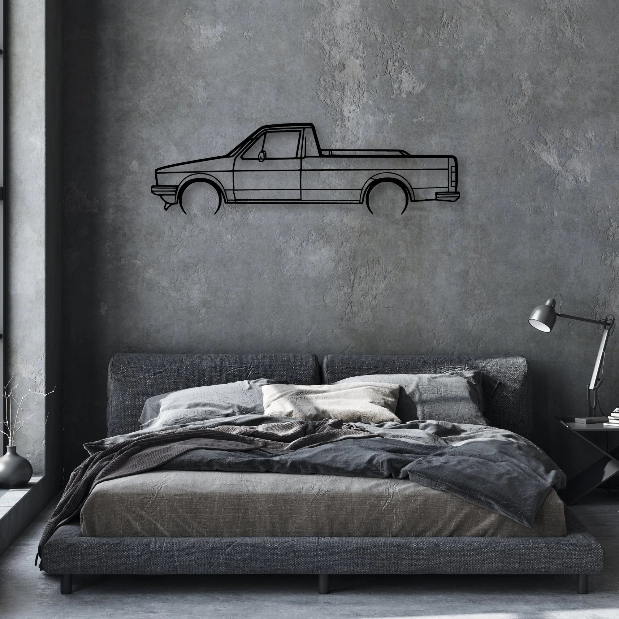 Caddy 1992 Classic Silhouette Metal Wall Art - Automotive Garage Decor