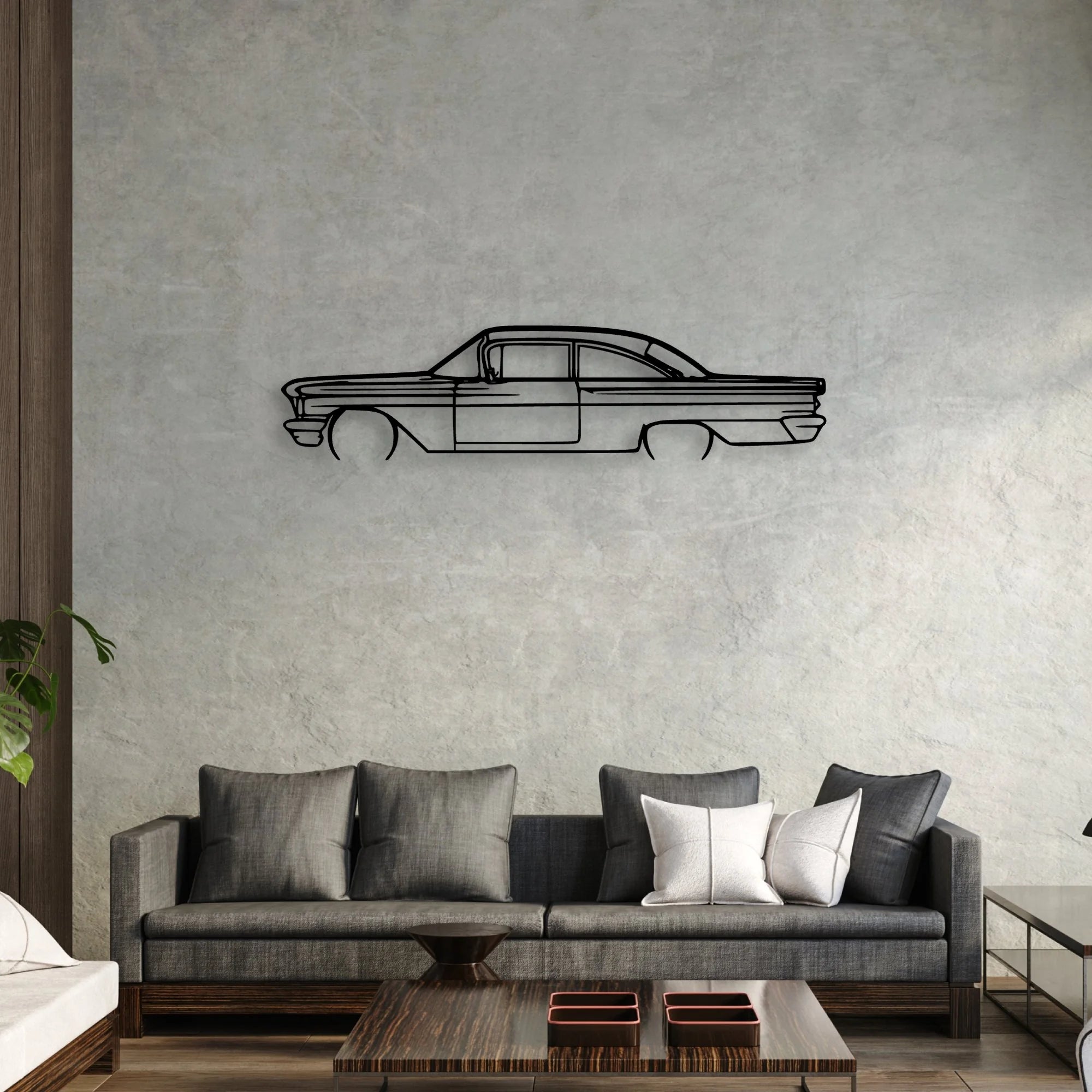 Catalina 1960 Classic Silhouette Metal Wall Art - Automotive Garage Decor