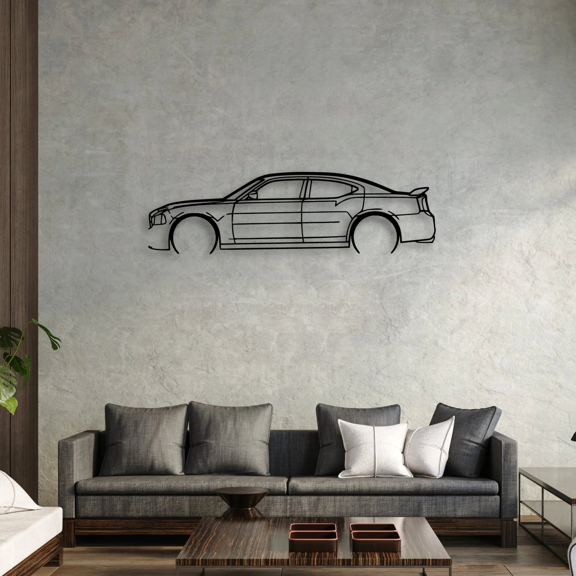 Charger SRT 2006 Classic Silhouette Metal Wall Art - Automotive Garage Decor