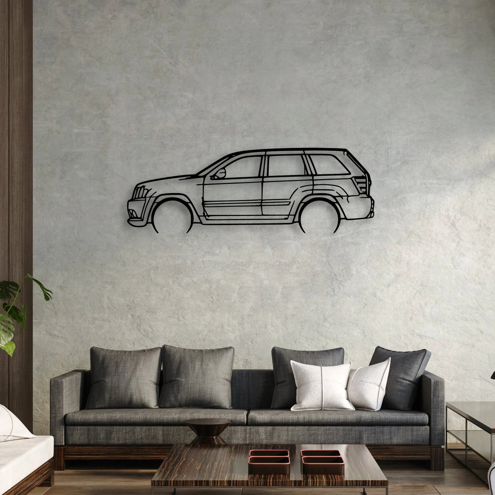 Cherokee SRT8 2006 Classic Silhouette Metal Wall Art - Automotive Garage Decor