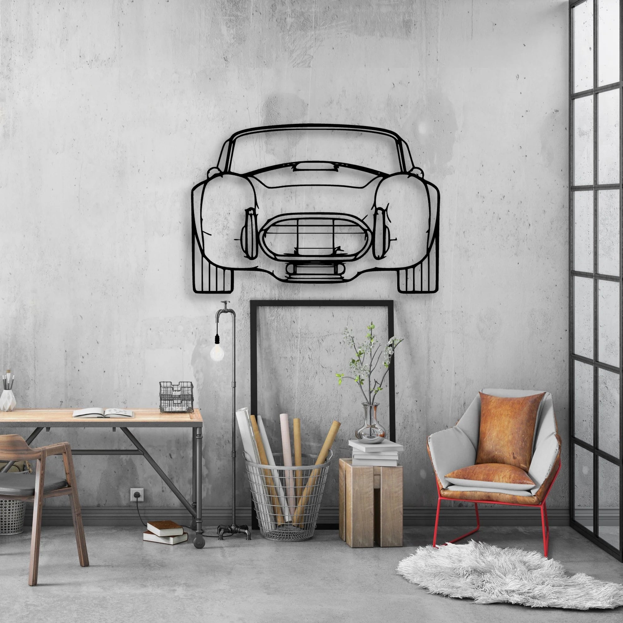 Cobra 1985 2 Classic Silhouette Metal Wall Art - Automotive Garage Decor