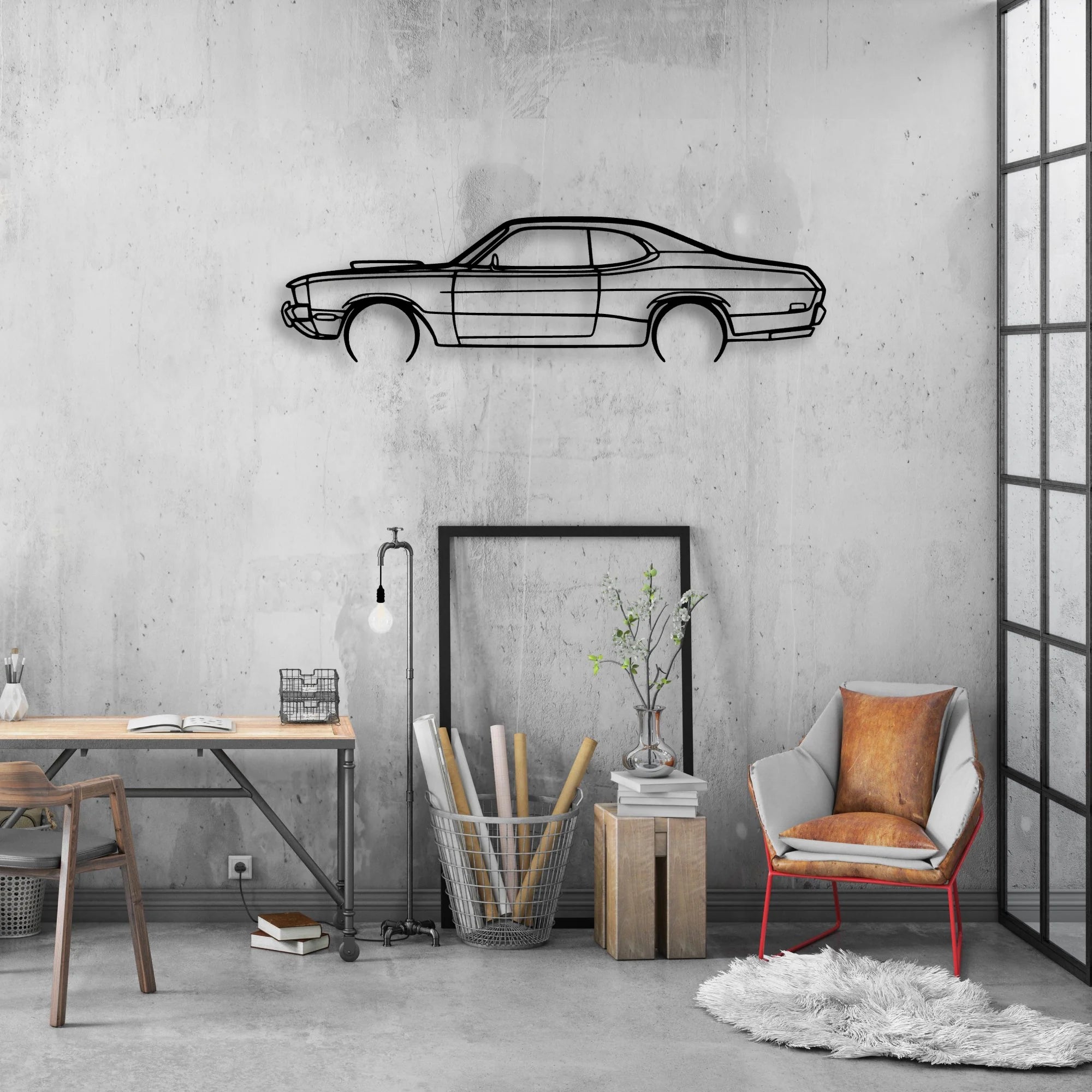 Demon 1971 Classic Silhouette Metal Wall Art - Automotive Garage Decor
