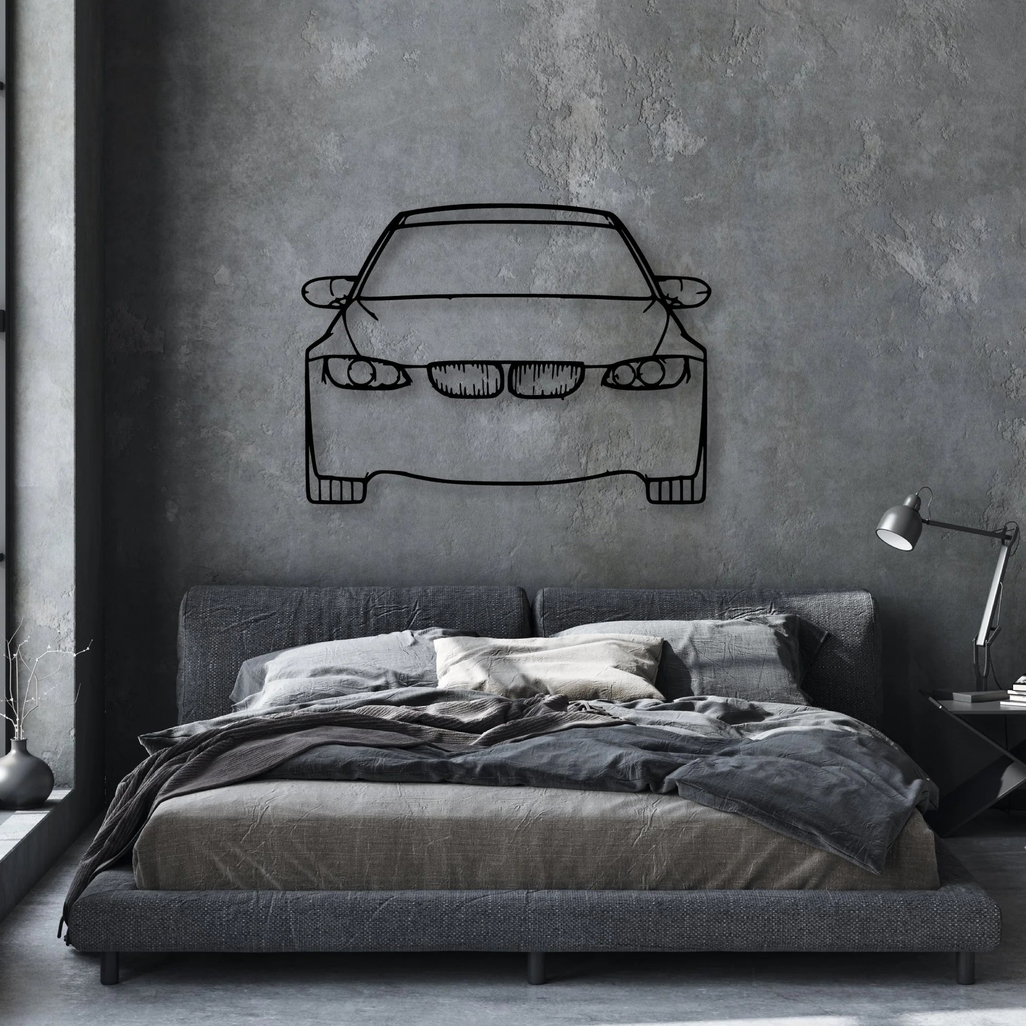 E92 M3 Classic Silhouette Metal Wall Art - Automotive Garage Decor