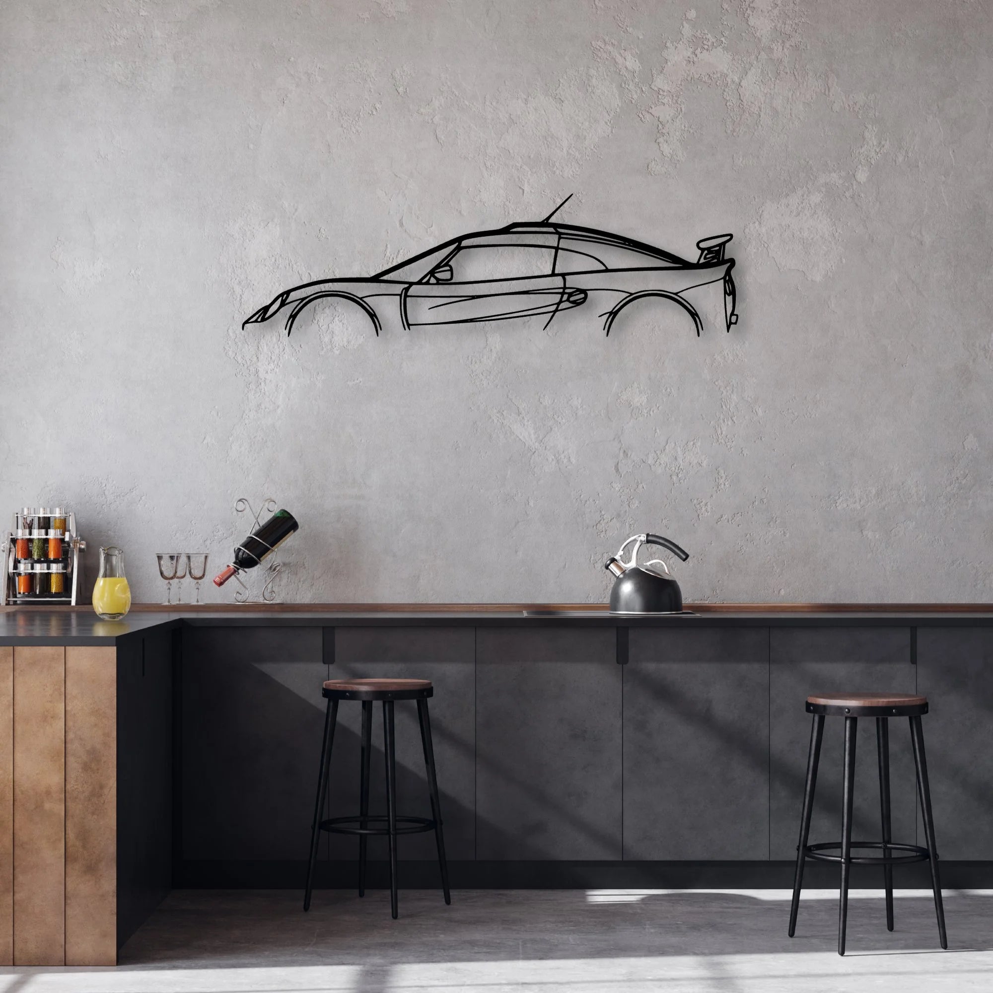Exige S1 2000 Classic Silhouette Metal Wall Art - Automotive Garage Decor