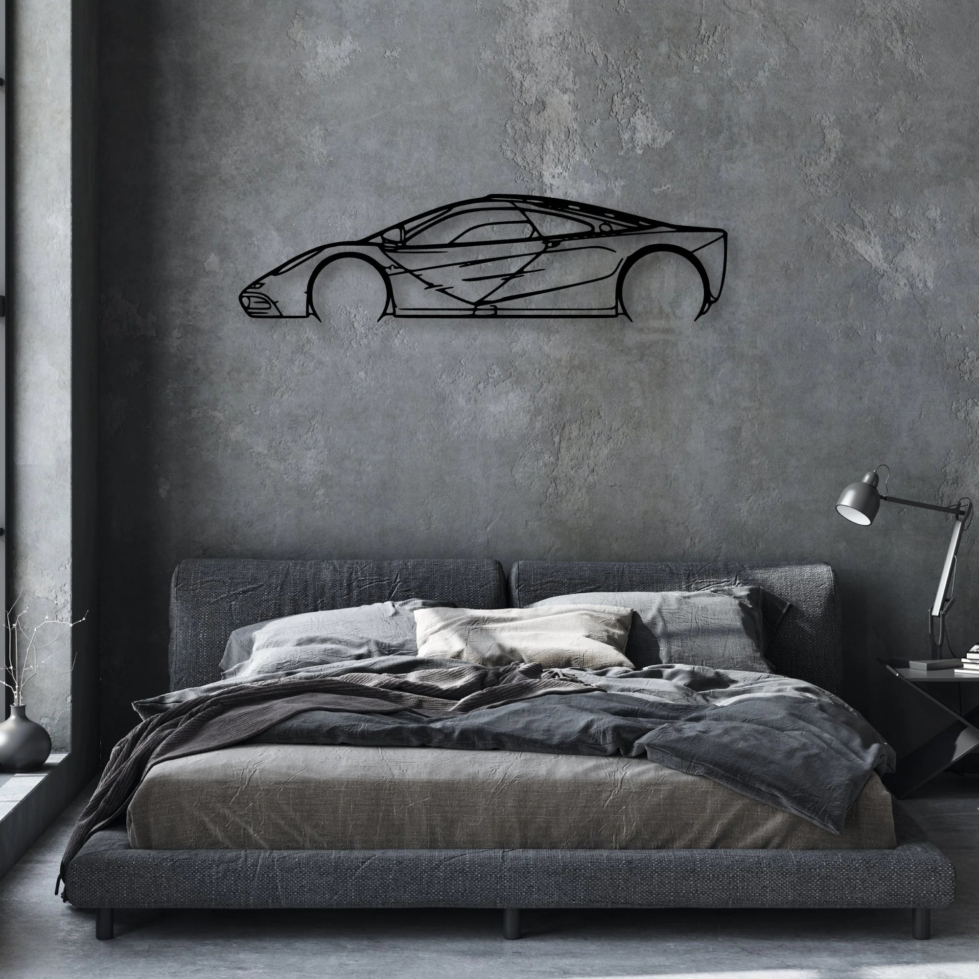 F1 1997 Classic Silhouette Metal Wall Art - Automotive Garage Decor