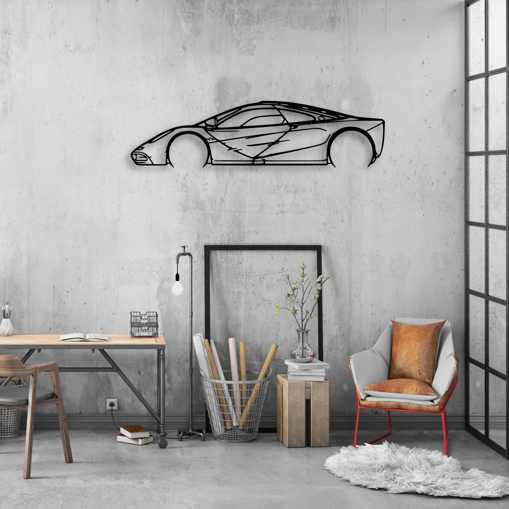 F1 1997 Classic Silhouette Metal Wall Art - Automotive Garage Decor