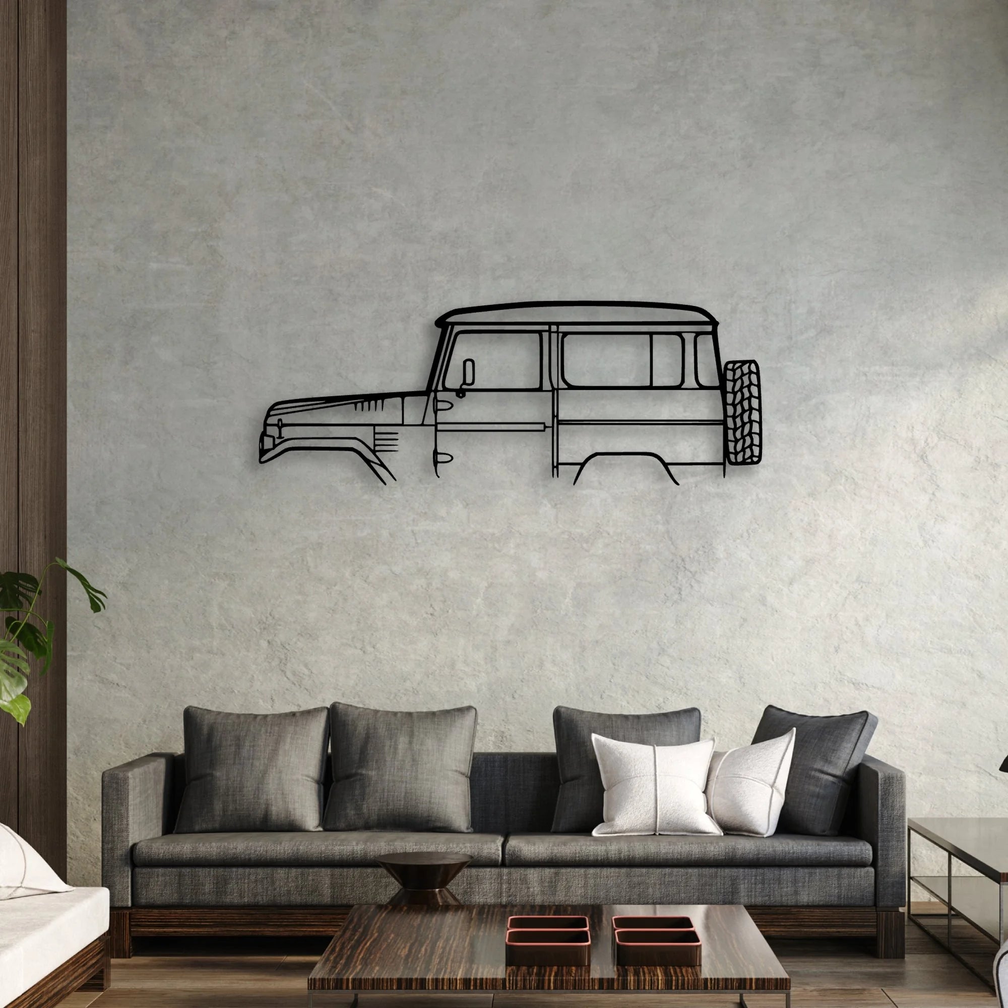 FJ40 1978 Classic Silhouette Metal Wall Art - Automotive Garage Decor