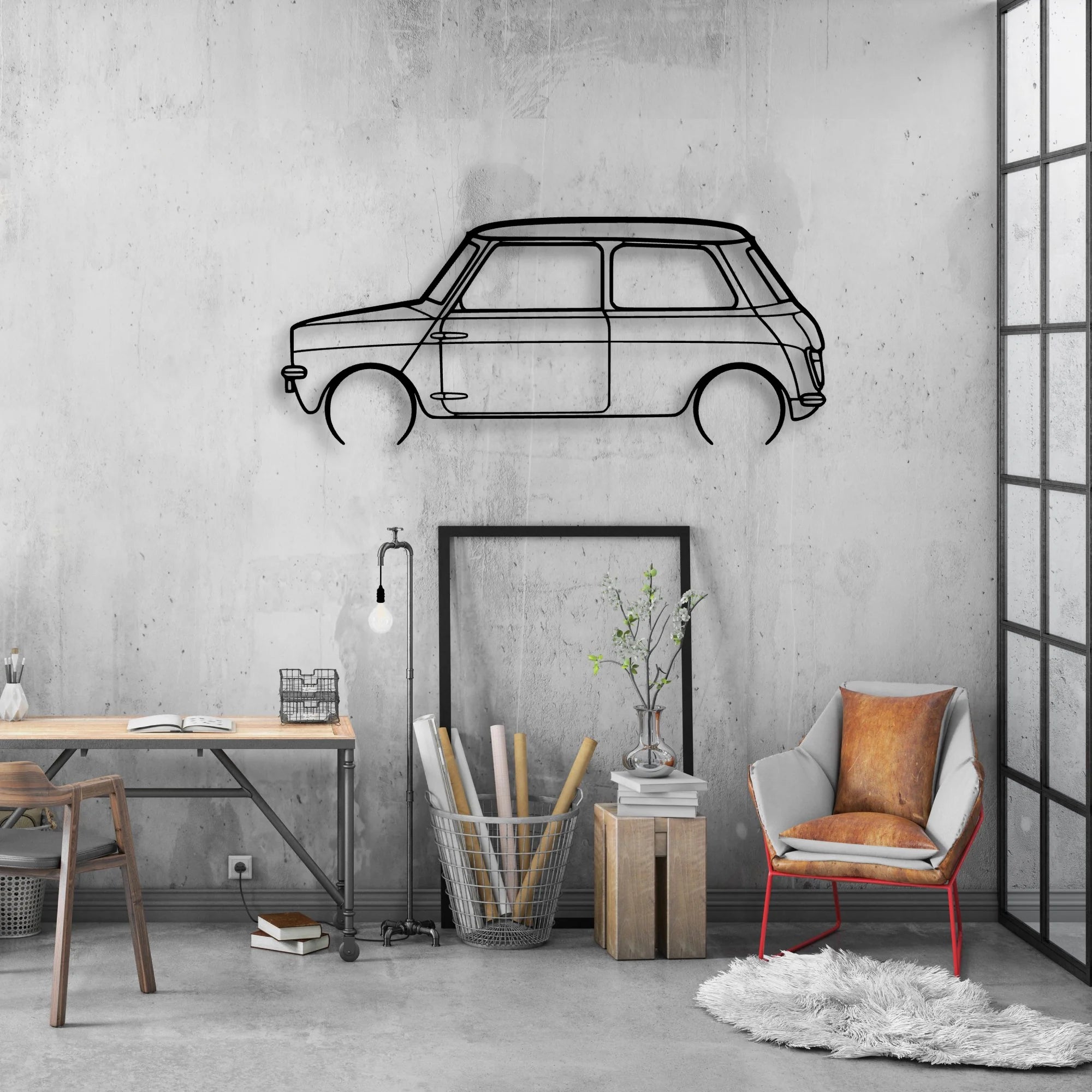 Leyland Classic Silhouette Metal Wall Art - Automotive Garage Decor