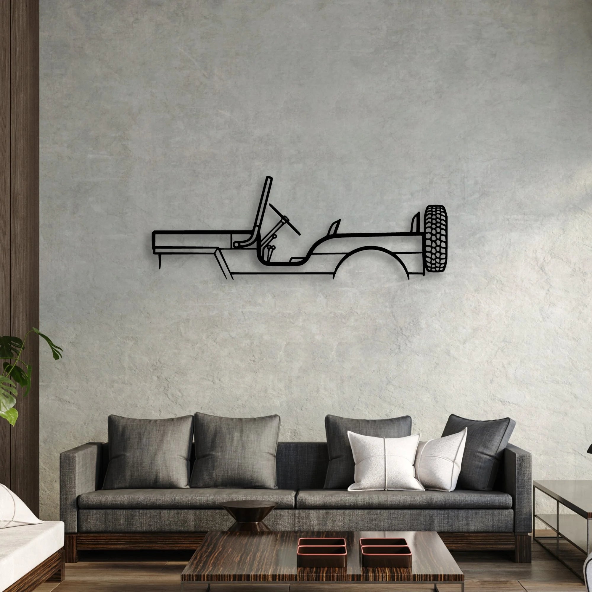 M38 1957 Classic Silhouette Metal Wall Art - Automotive Garage Decor