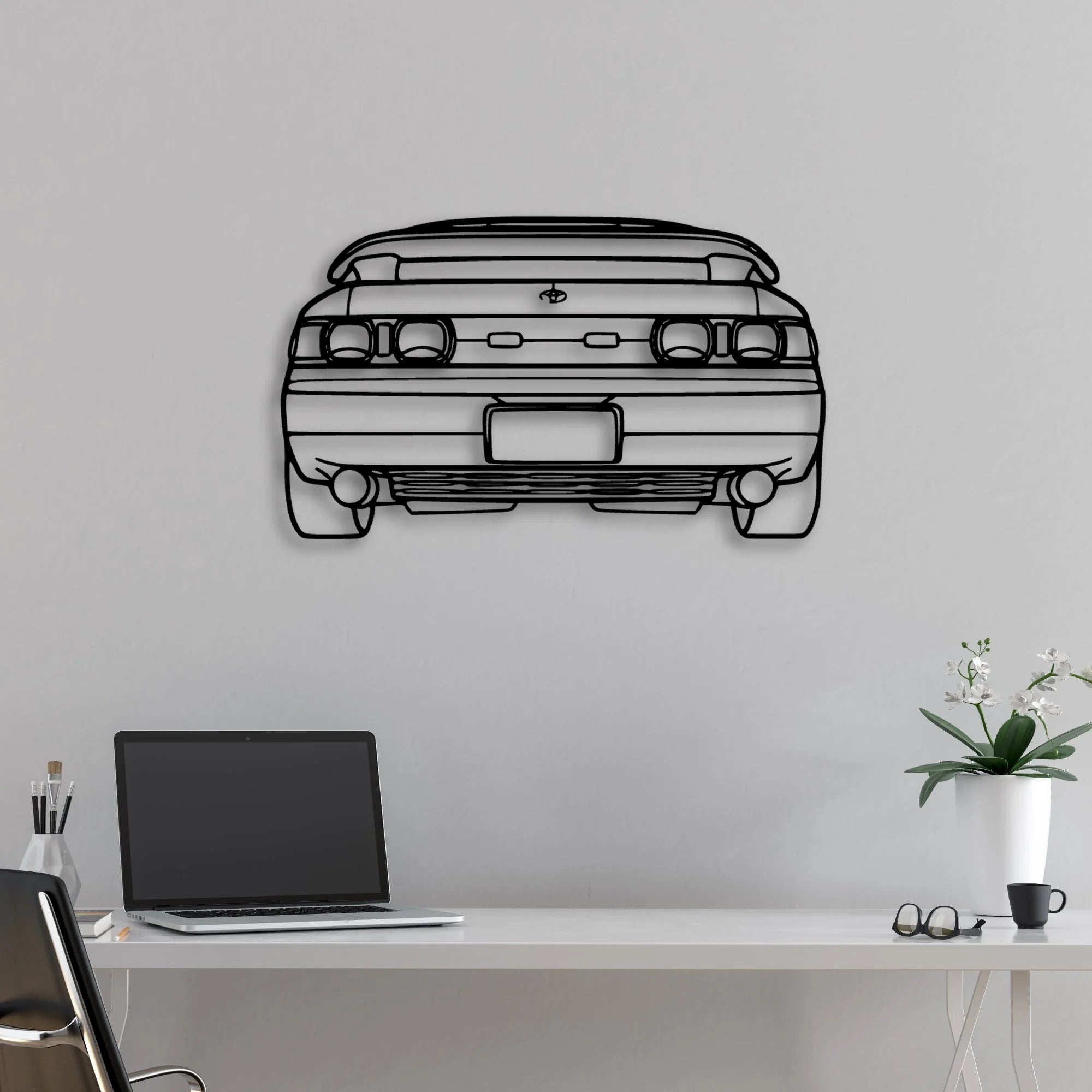 MR2 1993 Classic Silhouette Metal Wall Art - Automotive Garage Decor