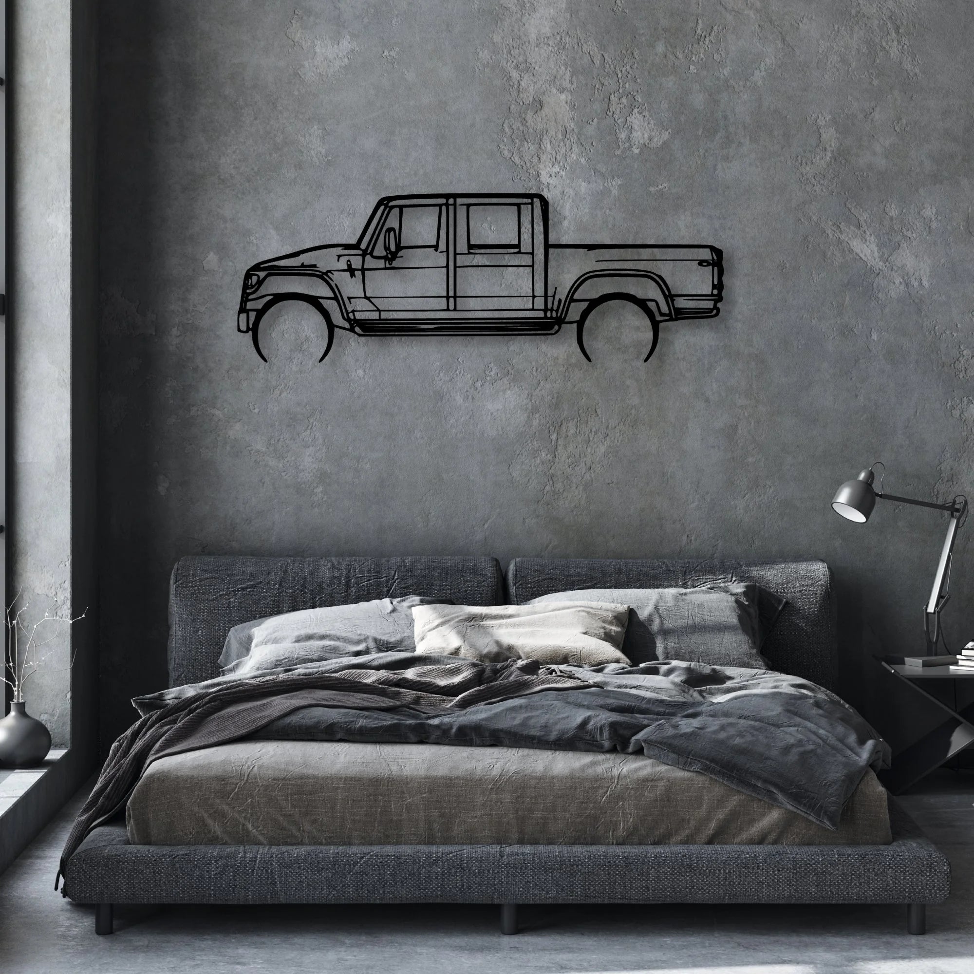 MXT Classic Silhouette Metal Wall Art - Automotive Garage Decor