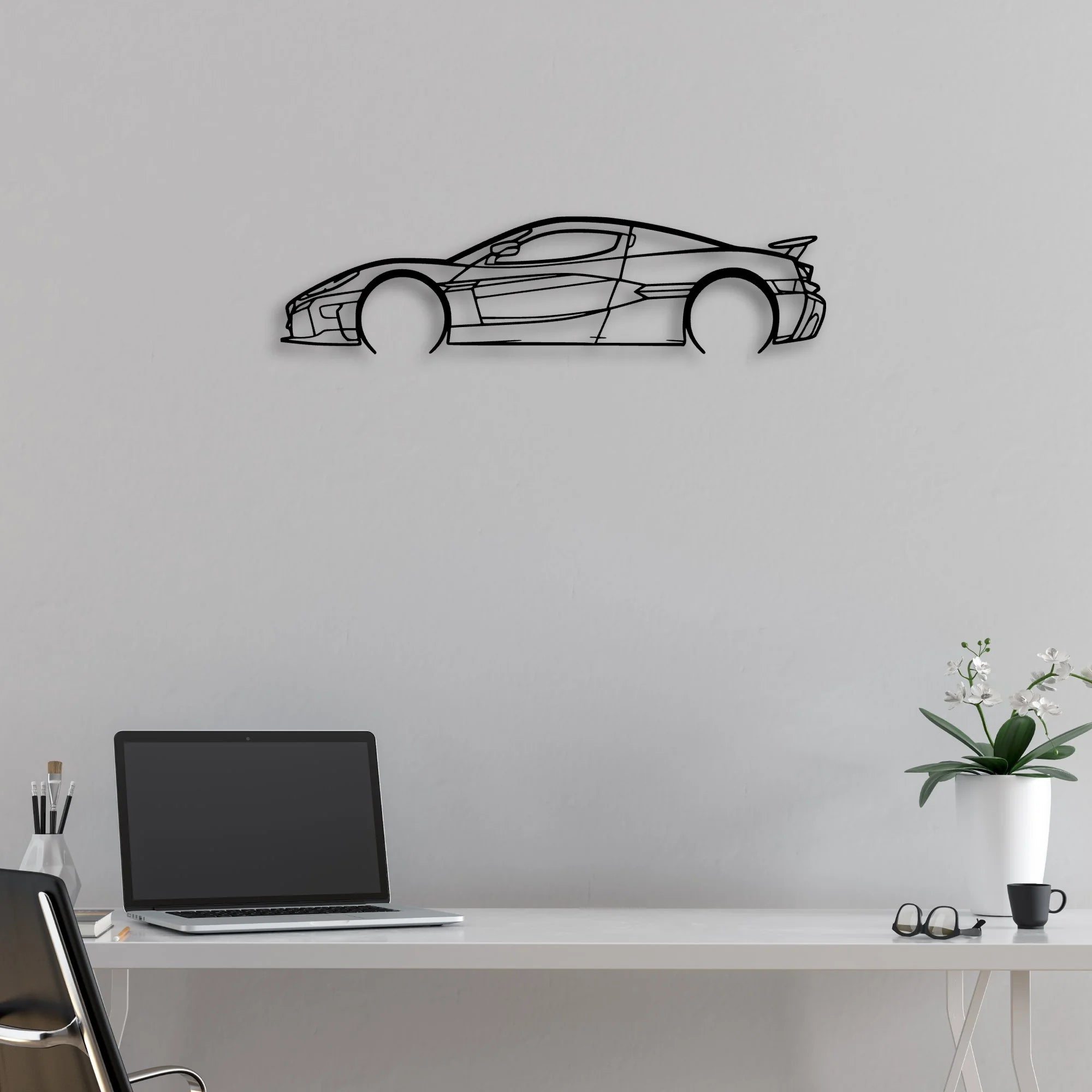 Nevera Classic Silhouette Metal Wall Art - Automotive Garage Decor