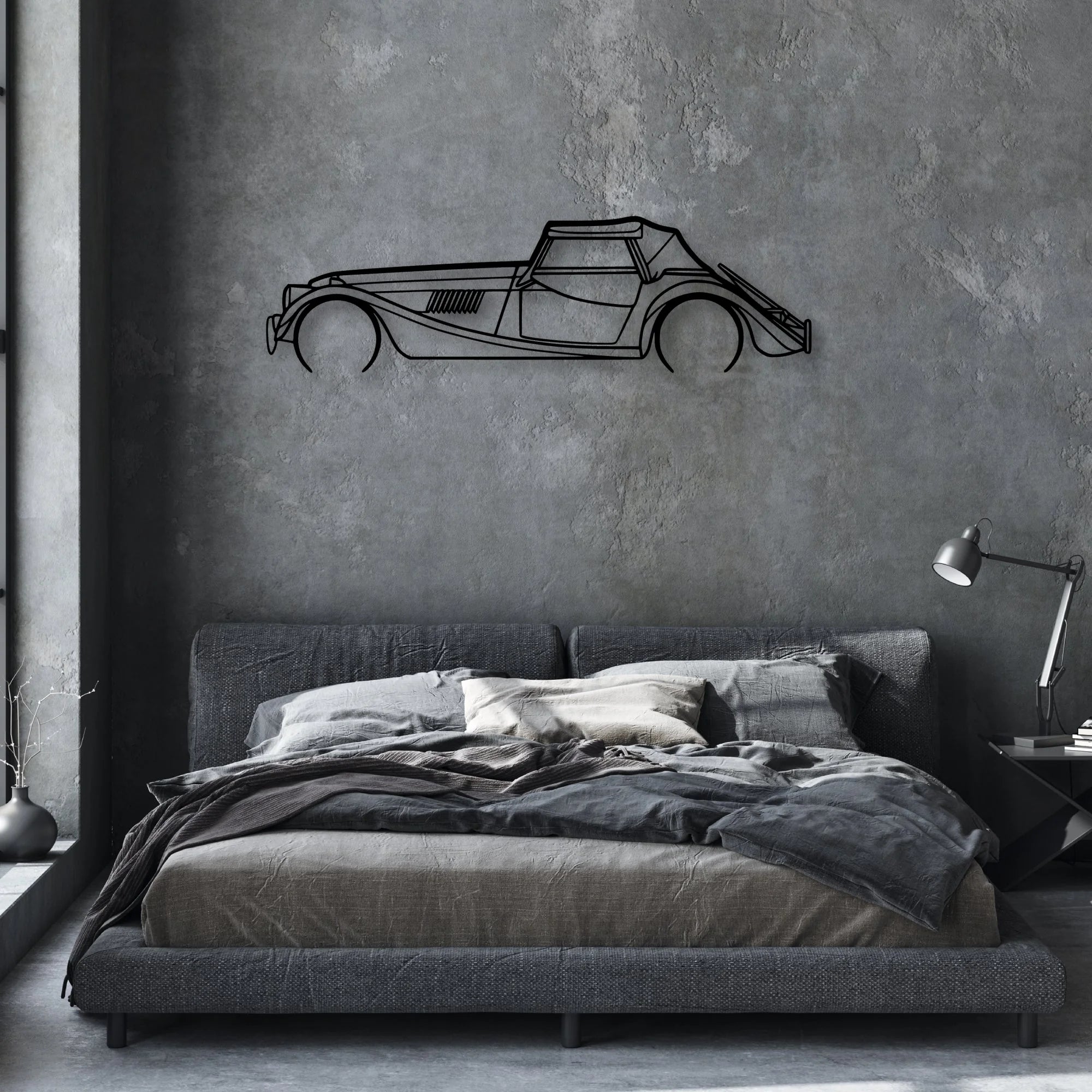 ROADSTER 2015 Classic Silhouette Metal Wall Art - Automotive Garage Decor