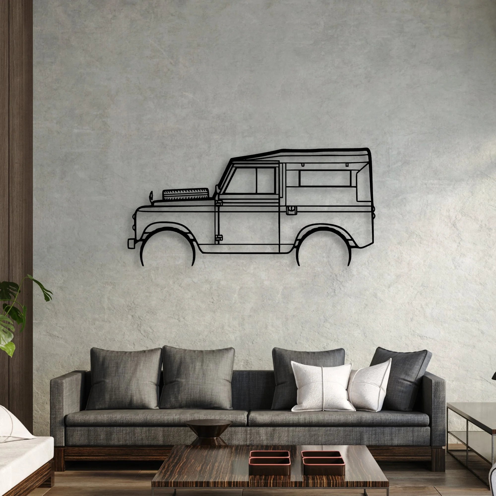 Rover Series 2 1961 Classic Silhouette Metal Wall Art - Automotive Garage Decor